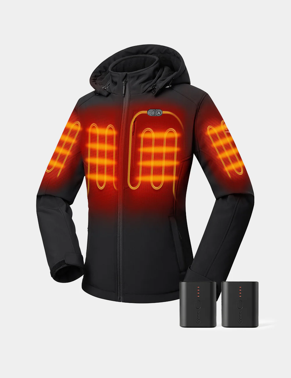 Bundle Deal - Women's Dual Control Heated Jacket (Chest Heating) & Extra Mini 5K Battery - XNAUWBI