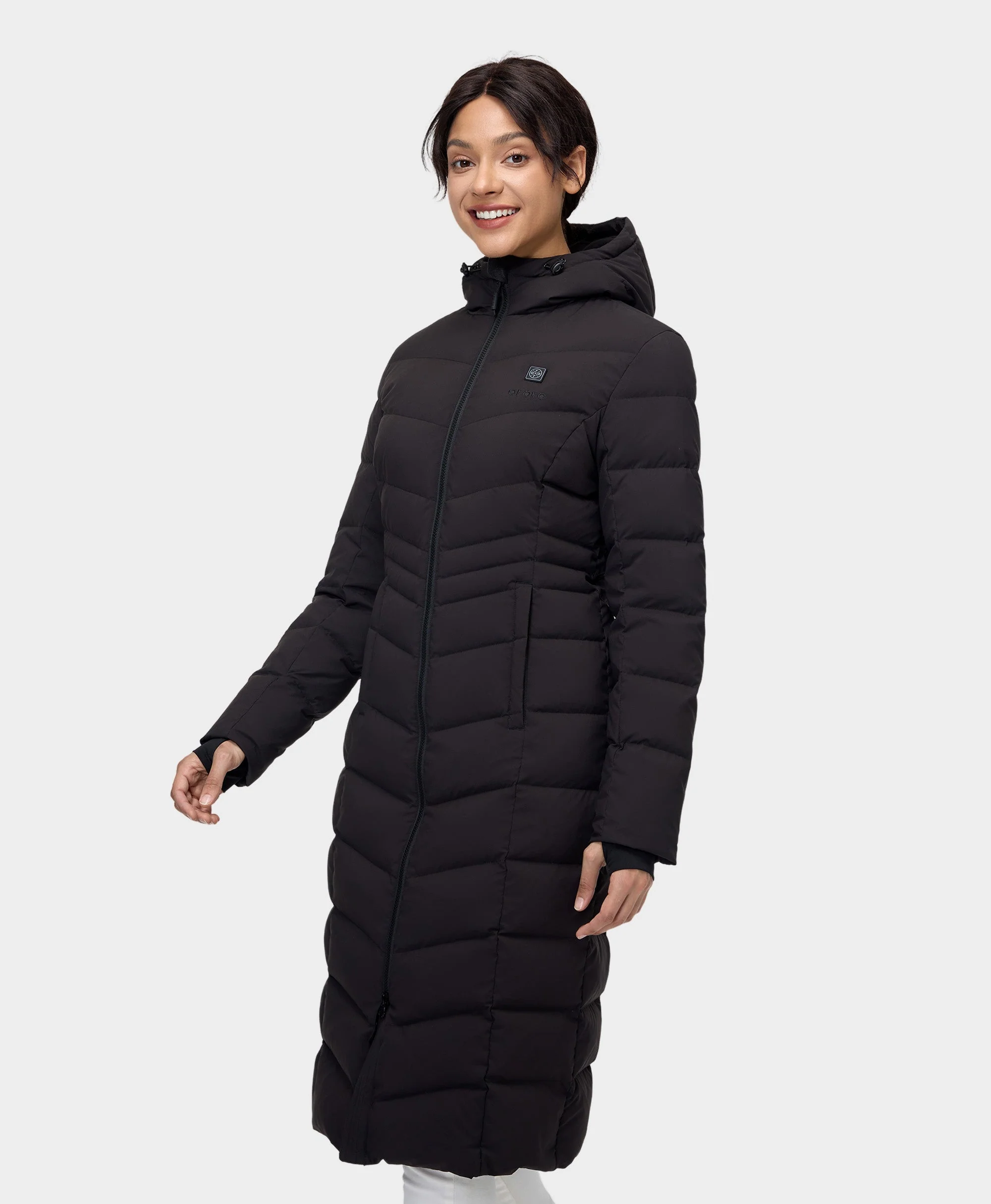 SOHO Women's Heated Down Parka Jacket - XNAUWBI