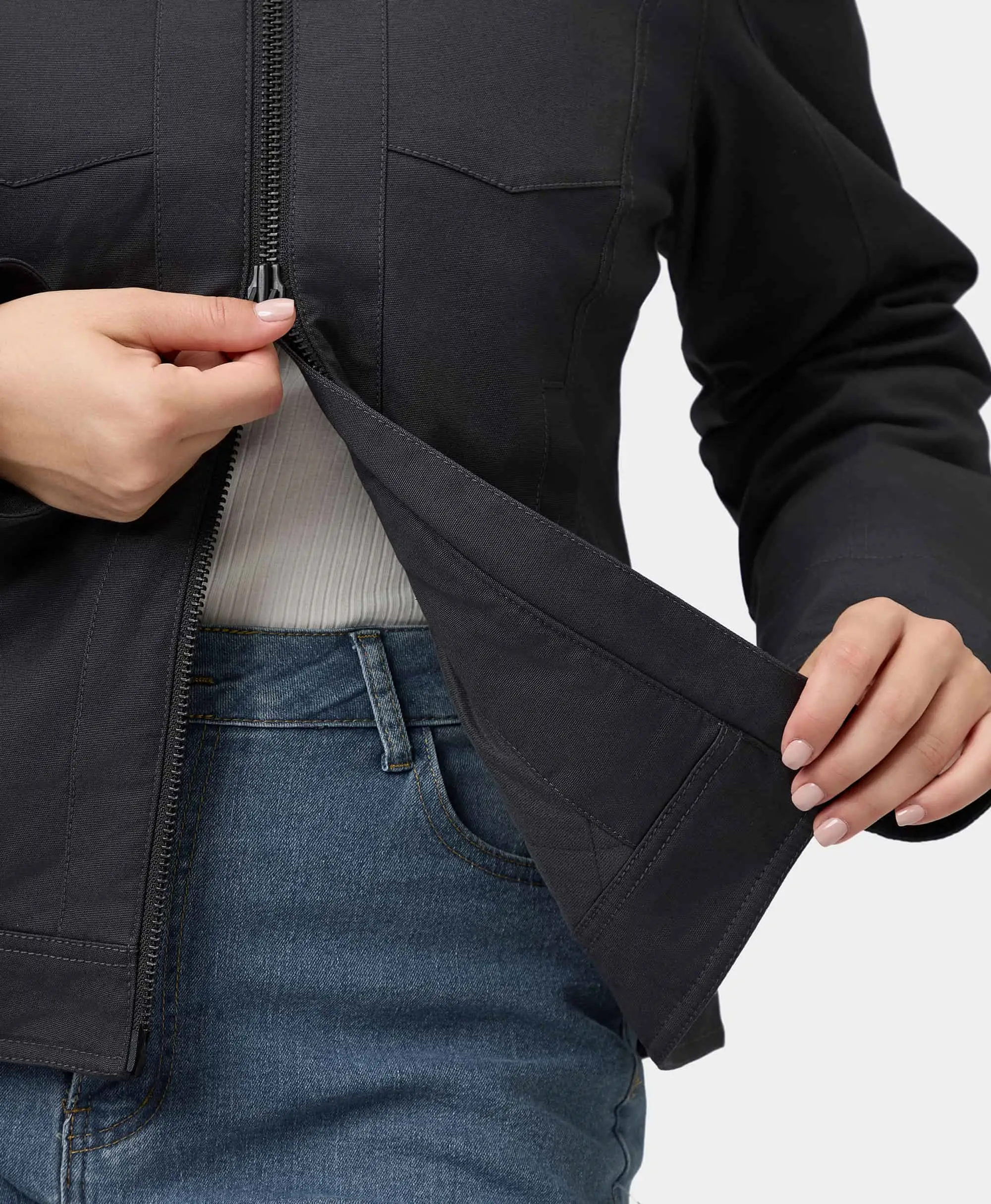 Cheyenne Women's 5-Zone Dual-Control Heated Canvas Jacket - XNAUWBI