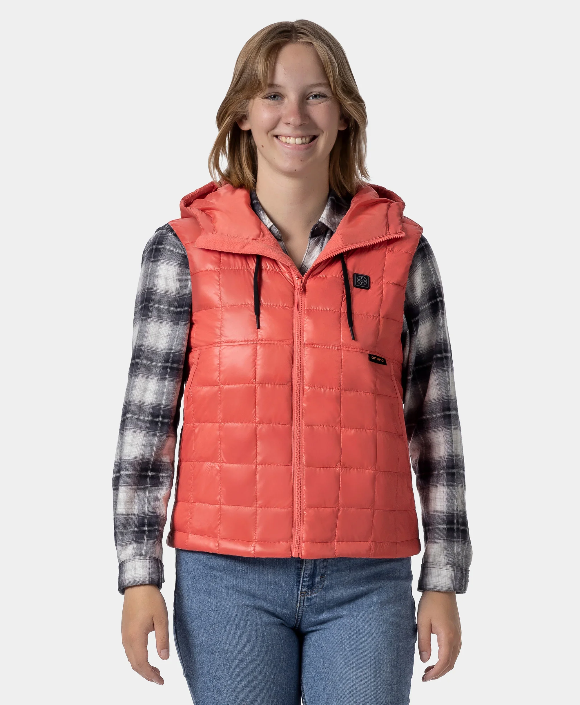PuffLyte™ Women's Junior 4-Zone Hooded Heated Vest - XNAUWBI