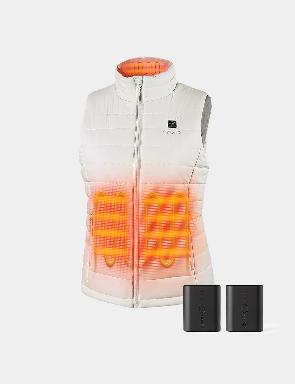 Bundle Deal - Women's Classic Heated Vest (Off-White) & Extra Mini 5K Battery - XNAUWBI