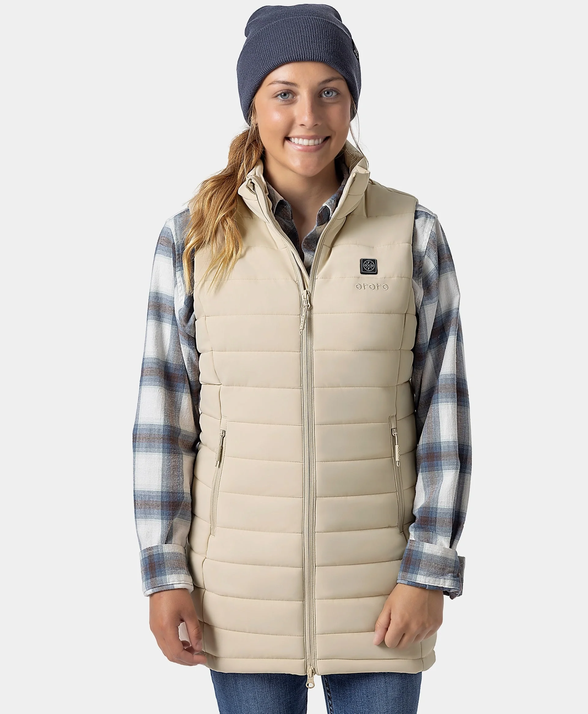 Tribeca Women's Heated Long Puffer Vest - XNAUWBI