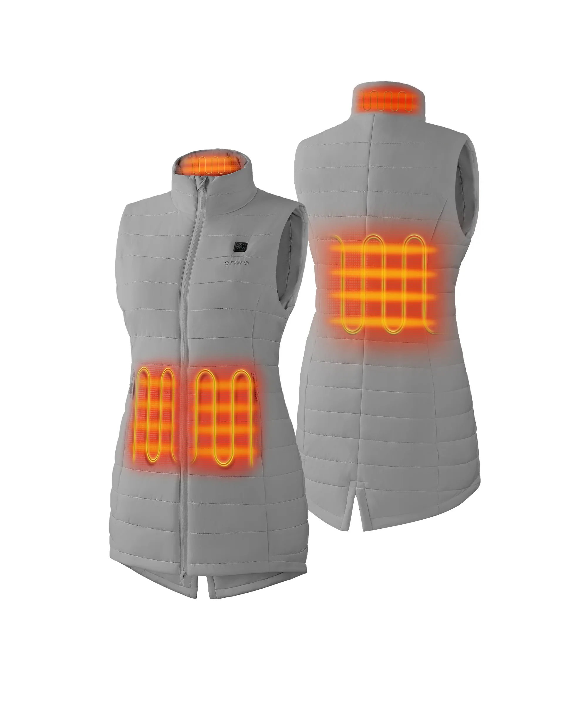 Tribeca Women's Heated Long Puffer Vest - XNAUWBI