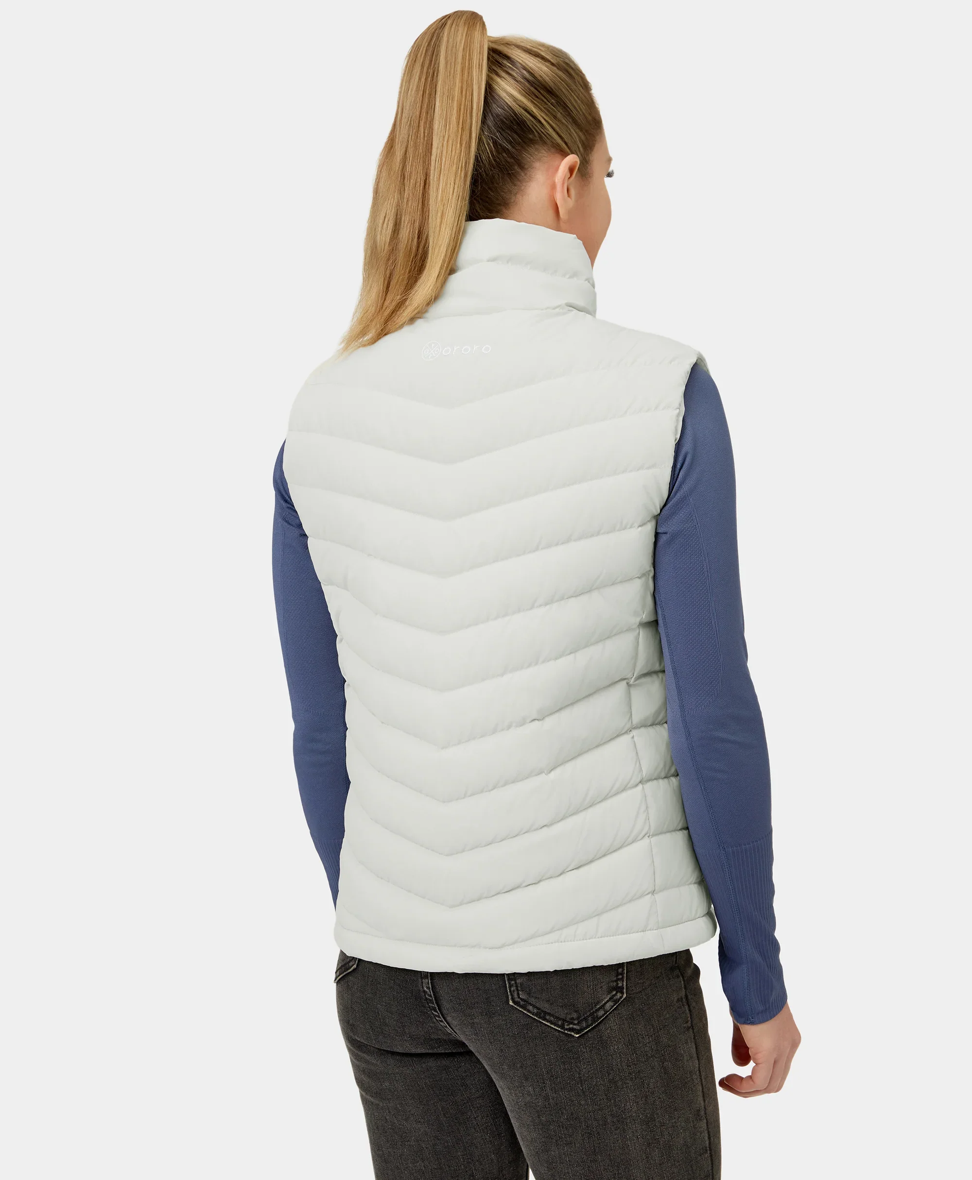 Women's Heated Lightweight Down Vest - XNAUWBI