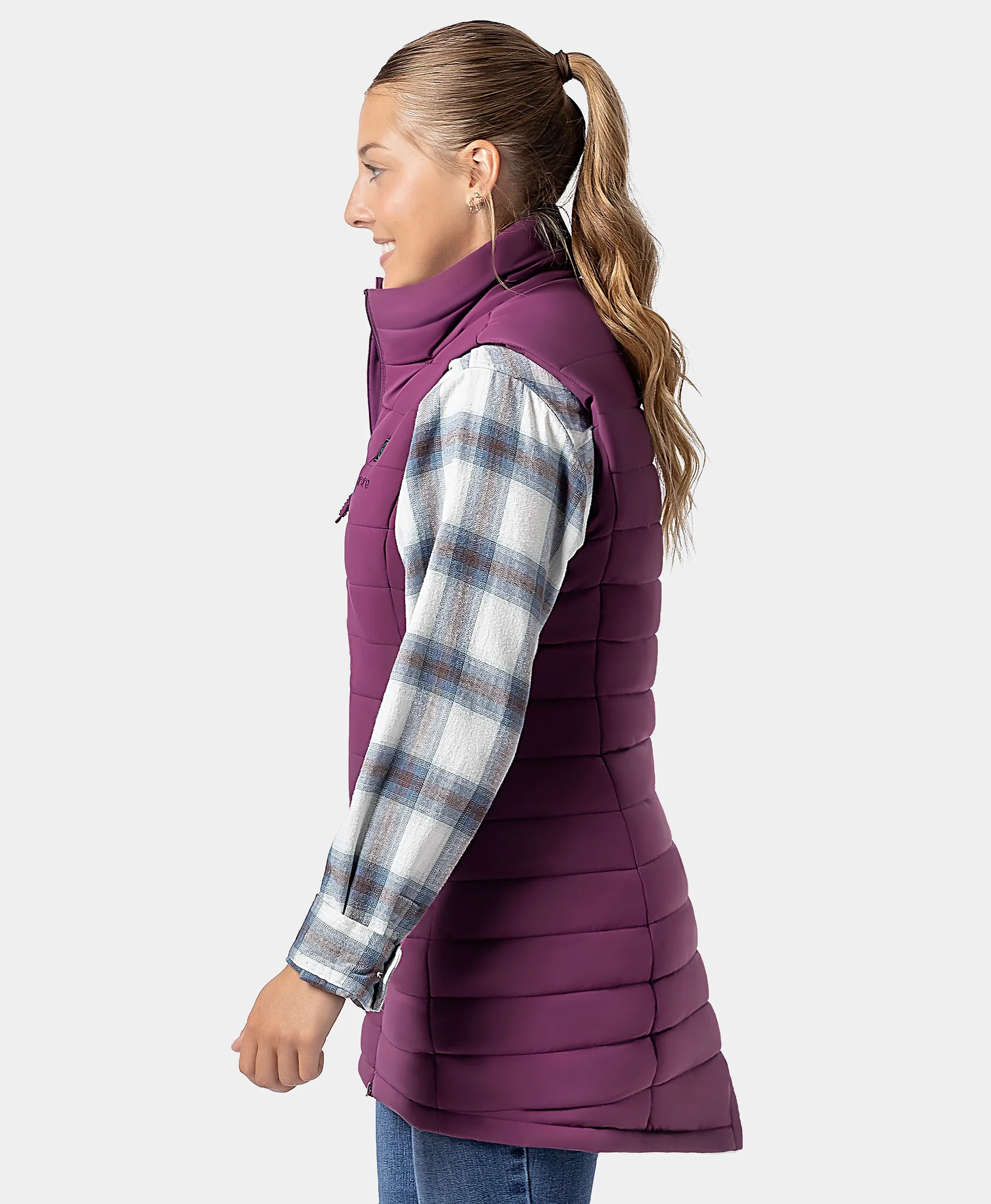 Tribeca Women's Heated Long Puffer Vest - XNAUWBI