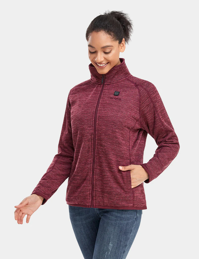 Women's Heated Full-Zip Fleece Jacket - XNAUWBI