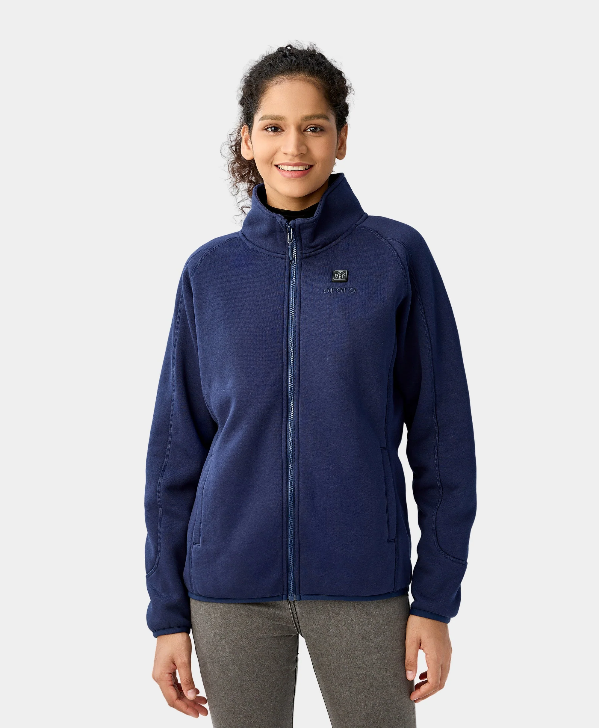 Women's Heated Full-Zip Fleece Jacket - XNAUWBI