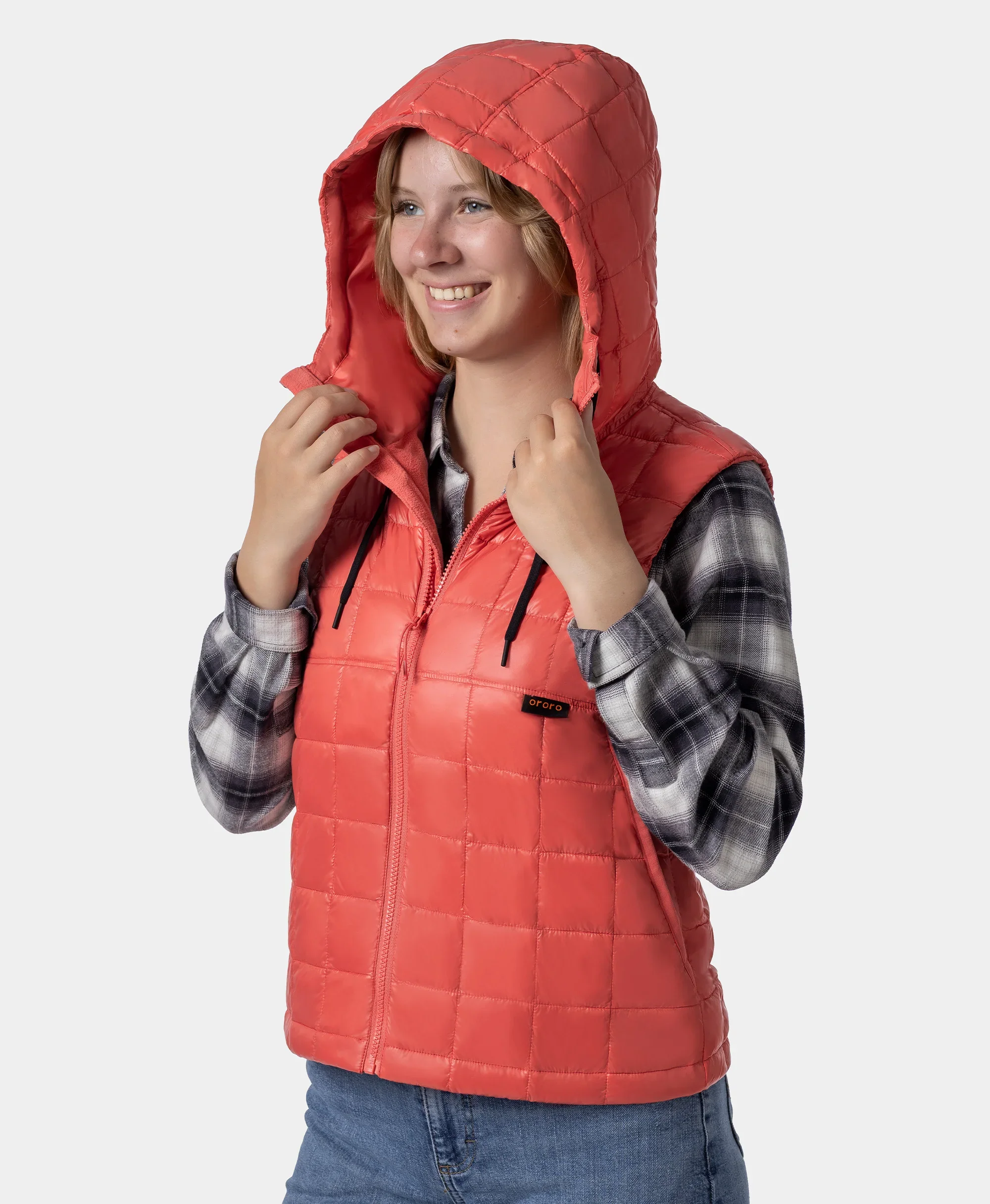 PuffLyte™ Women's Junior 4-Zone Hooded Heated Vest - XNAUWBI