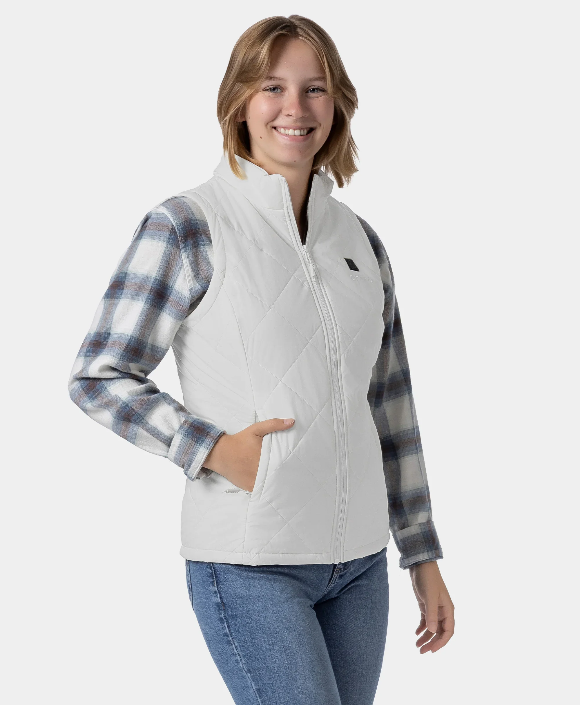 Women's Junior 4-Zone Heated Quilted Vest - XNAUWBI