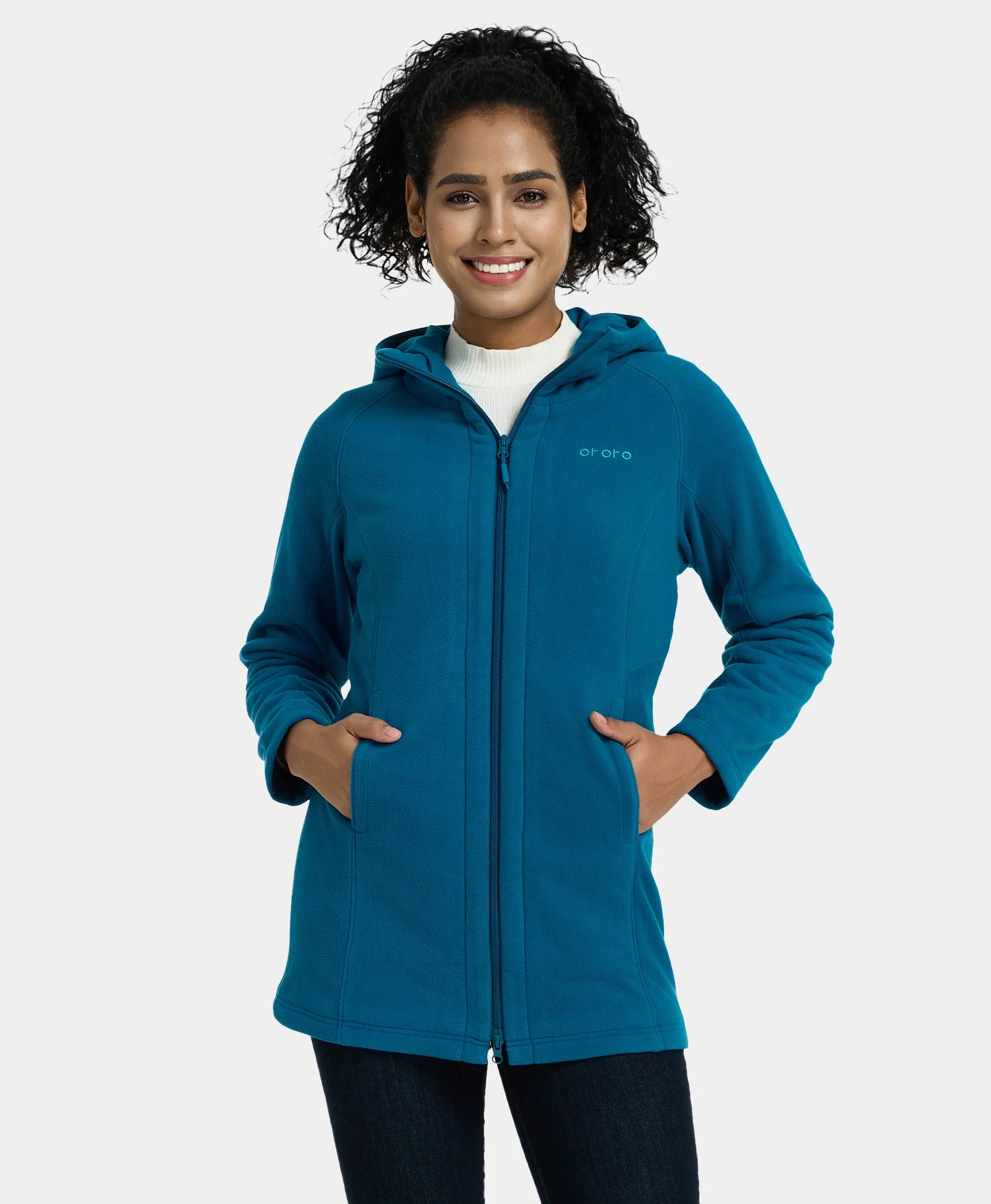 Felicity Women's Heated Fleece Hoodie Jacket - XNAUWBI