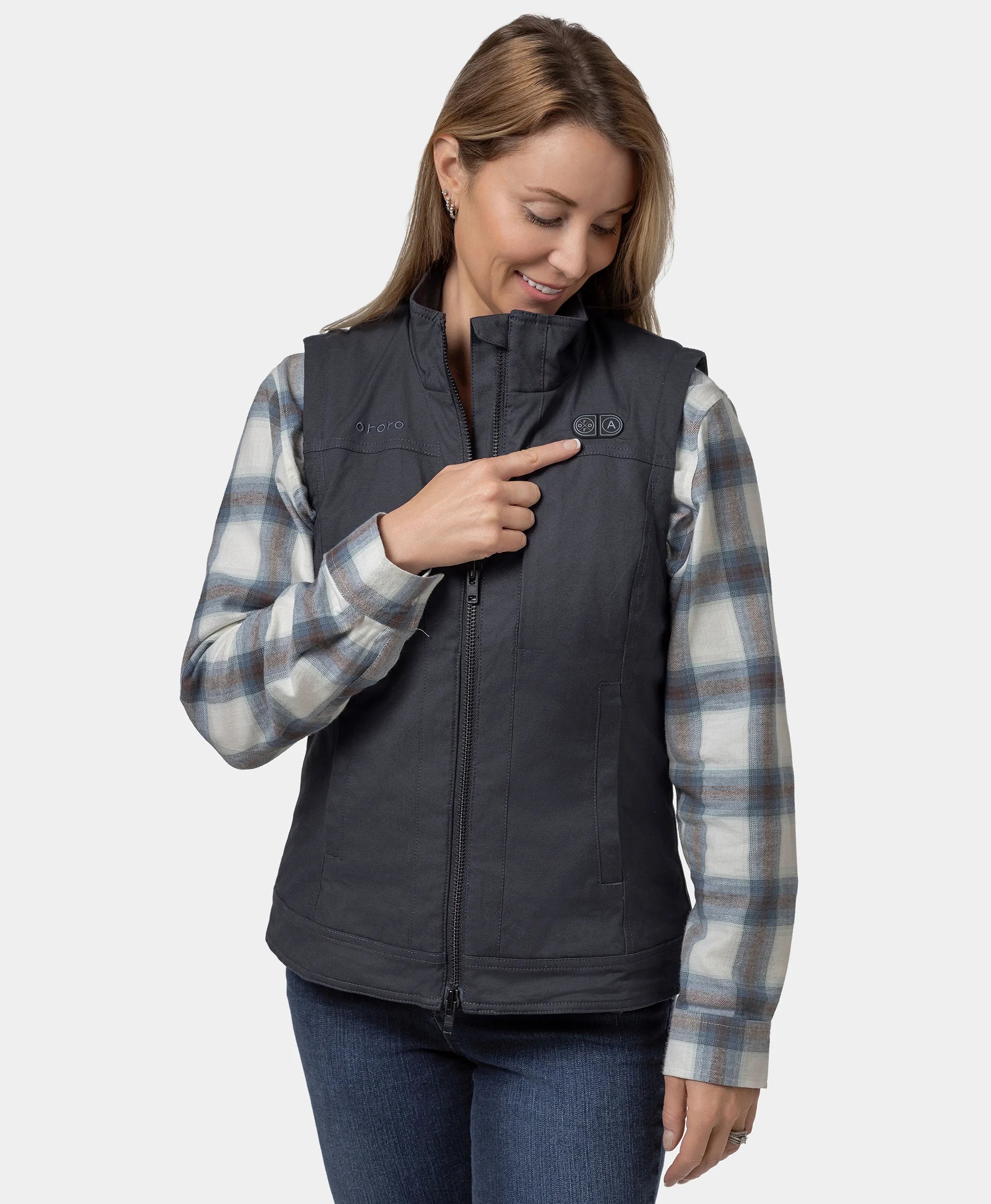 Cheyenne Women's 5-Zone Dual-Control Heated Canvas Vest - XNAUWBI