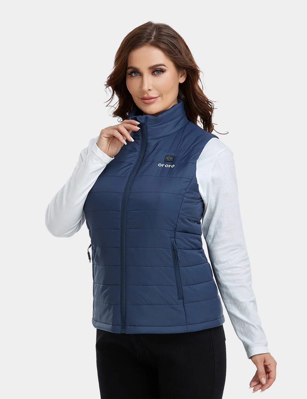 Bundle Deal - Women's Classic Heated Vest (Navy Blue) & Extra Mini 5K Battery - XNAUWBI
