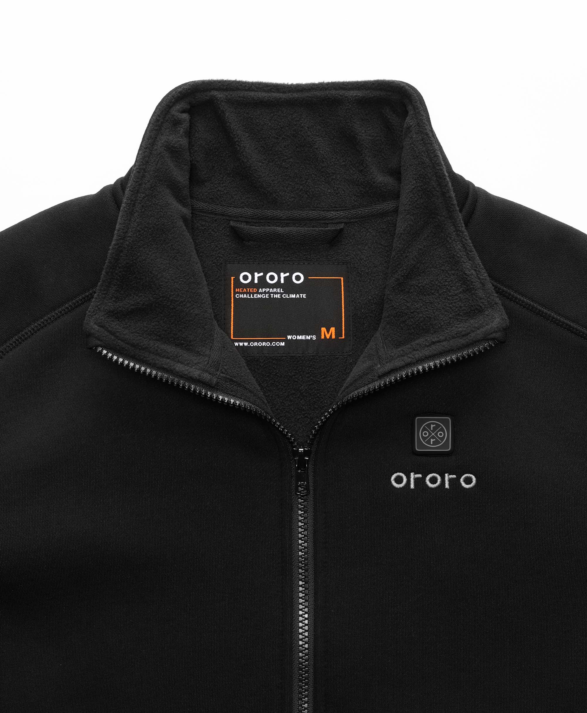 Florence Women's Heated Fleece Jacket - Black - XNAUWBI