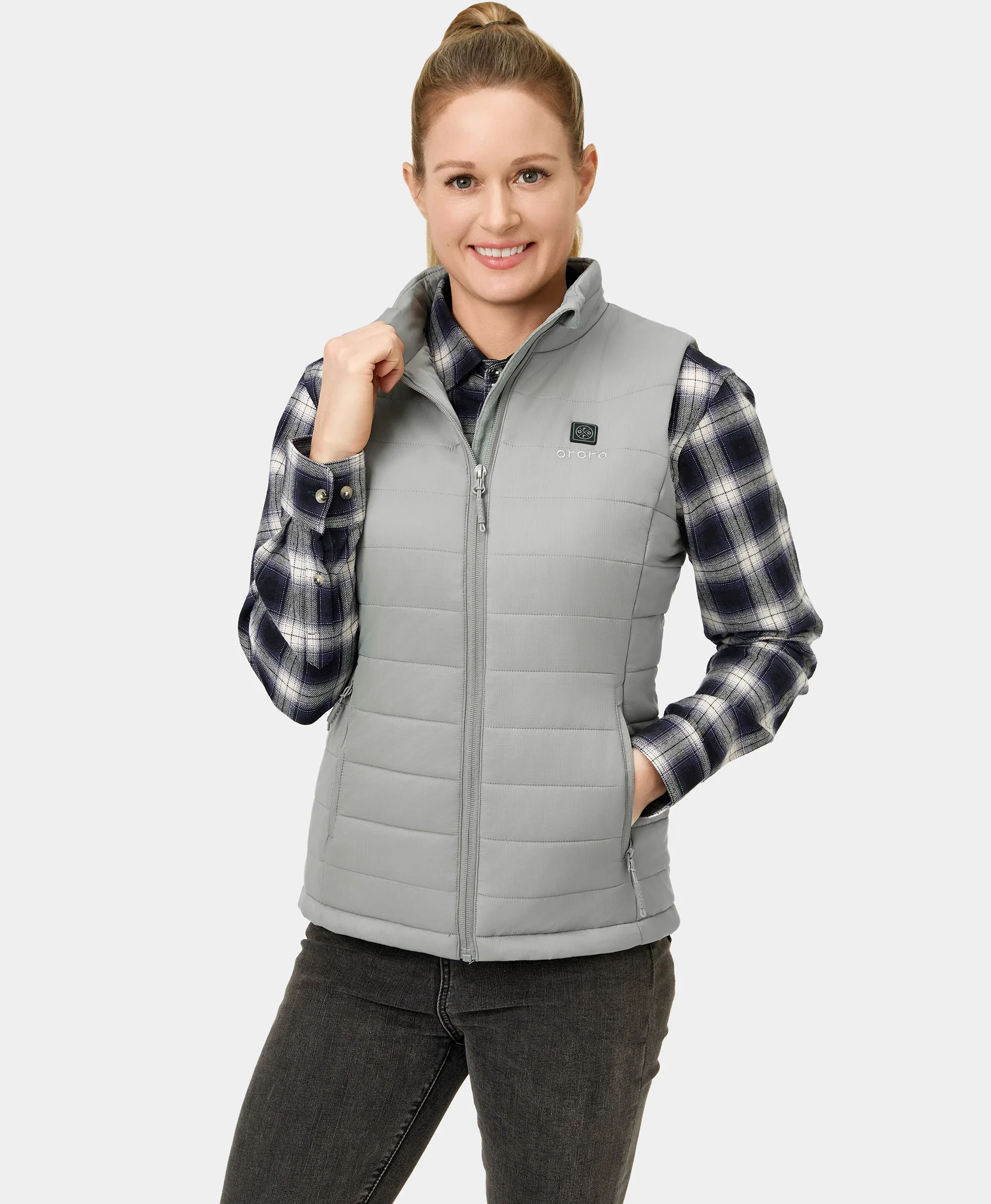 Women's Classic Heated Vest - Gray - XNAUWBI