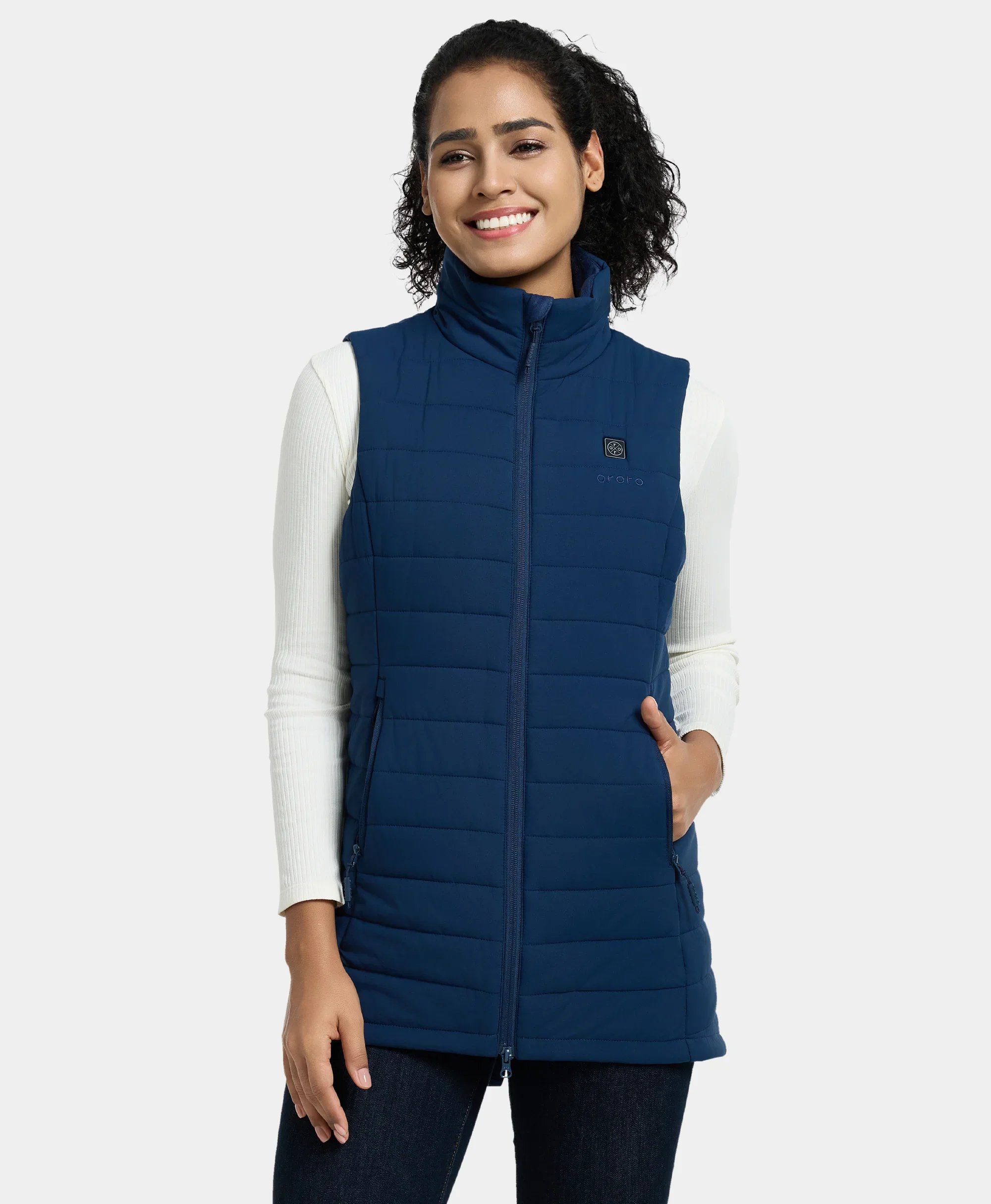 Tribeca Women's Heated Long Puffer Vest - XNAUWBI
