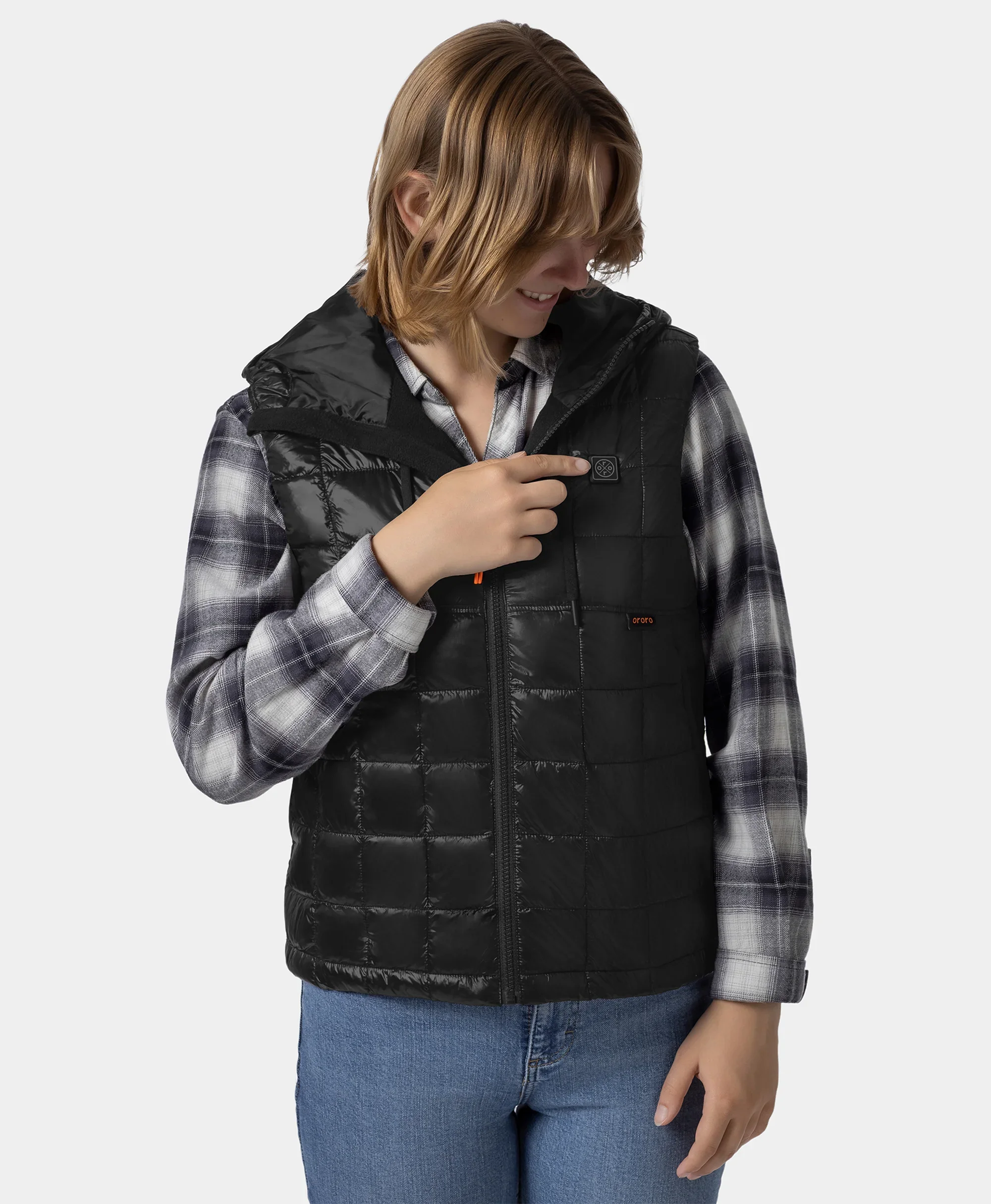 PuffLyte™ Women's Junior 4-Zone Hooded Heated Vest - XNAUWBI