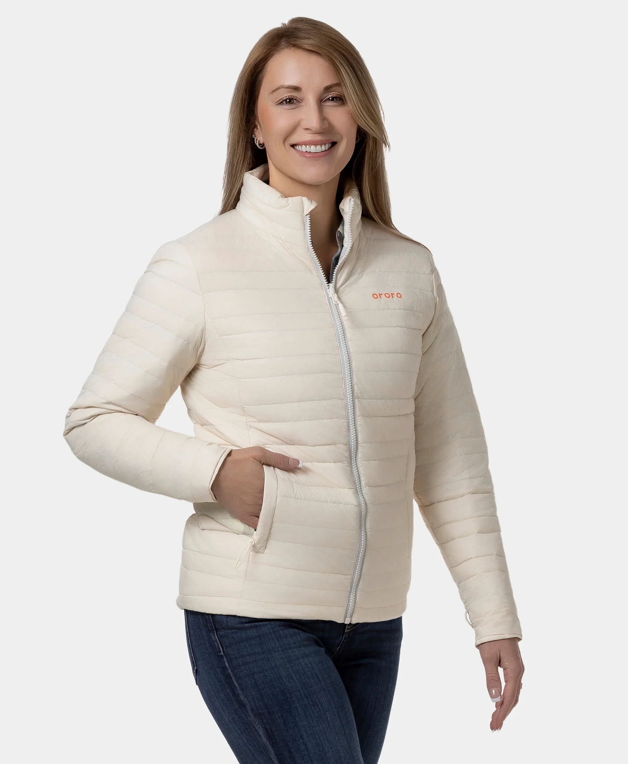 River Ridge Women's Heated Lightweight Down Jacket - XNAUWBI