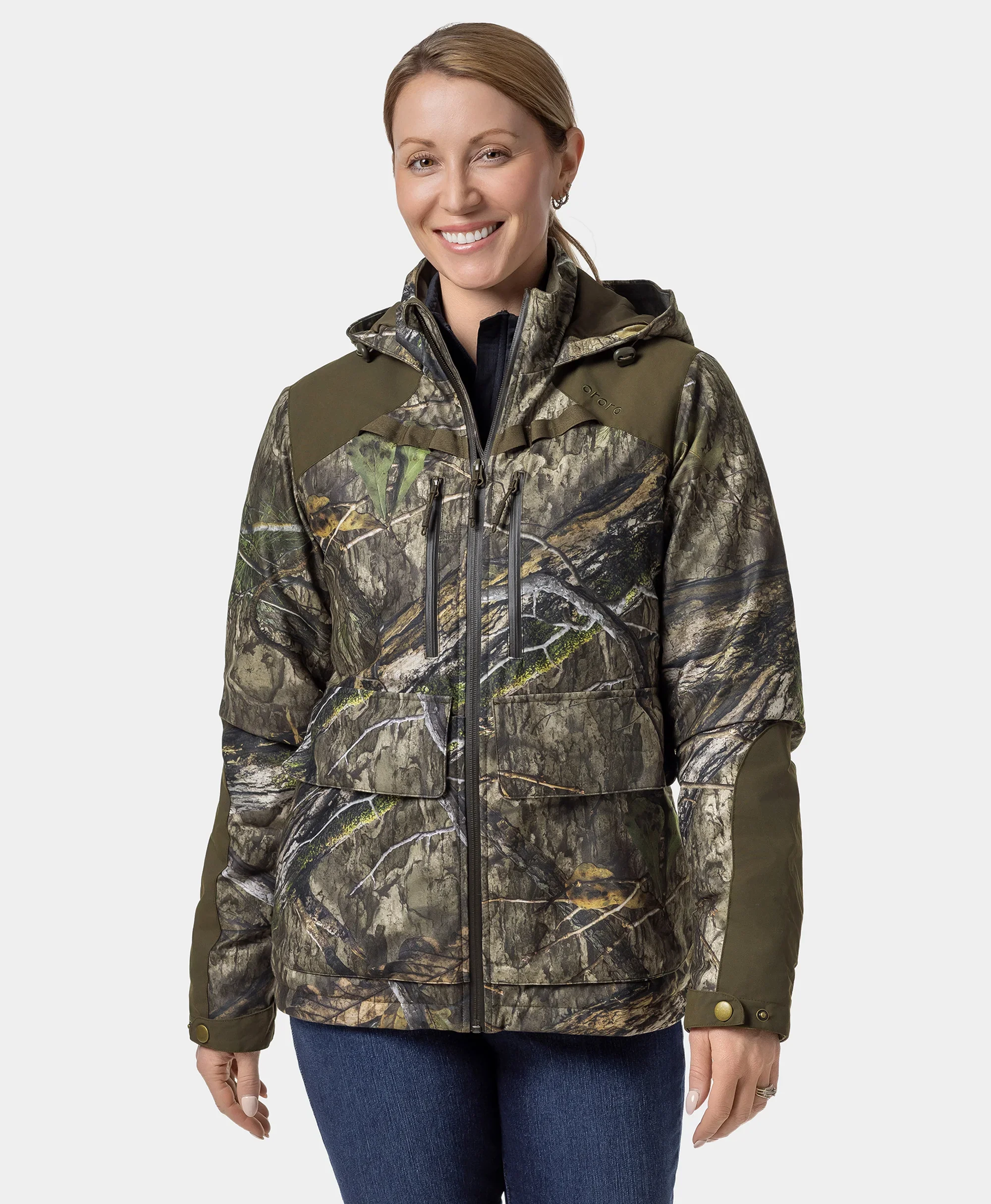 Women's Heated Hunting Jacket - Camouflage, Mossy Oak® Country DNA - XNAUWBI