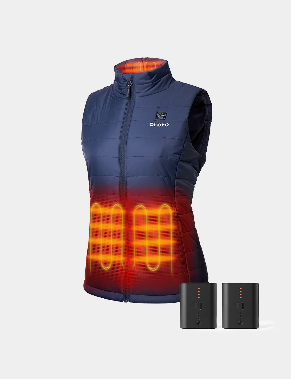 Bundle Deal - Women's Classic Heated Vest (Navy Blue) & Extra Mini 5K Battery - XNAUWBI