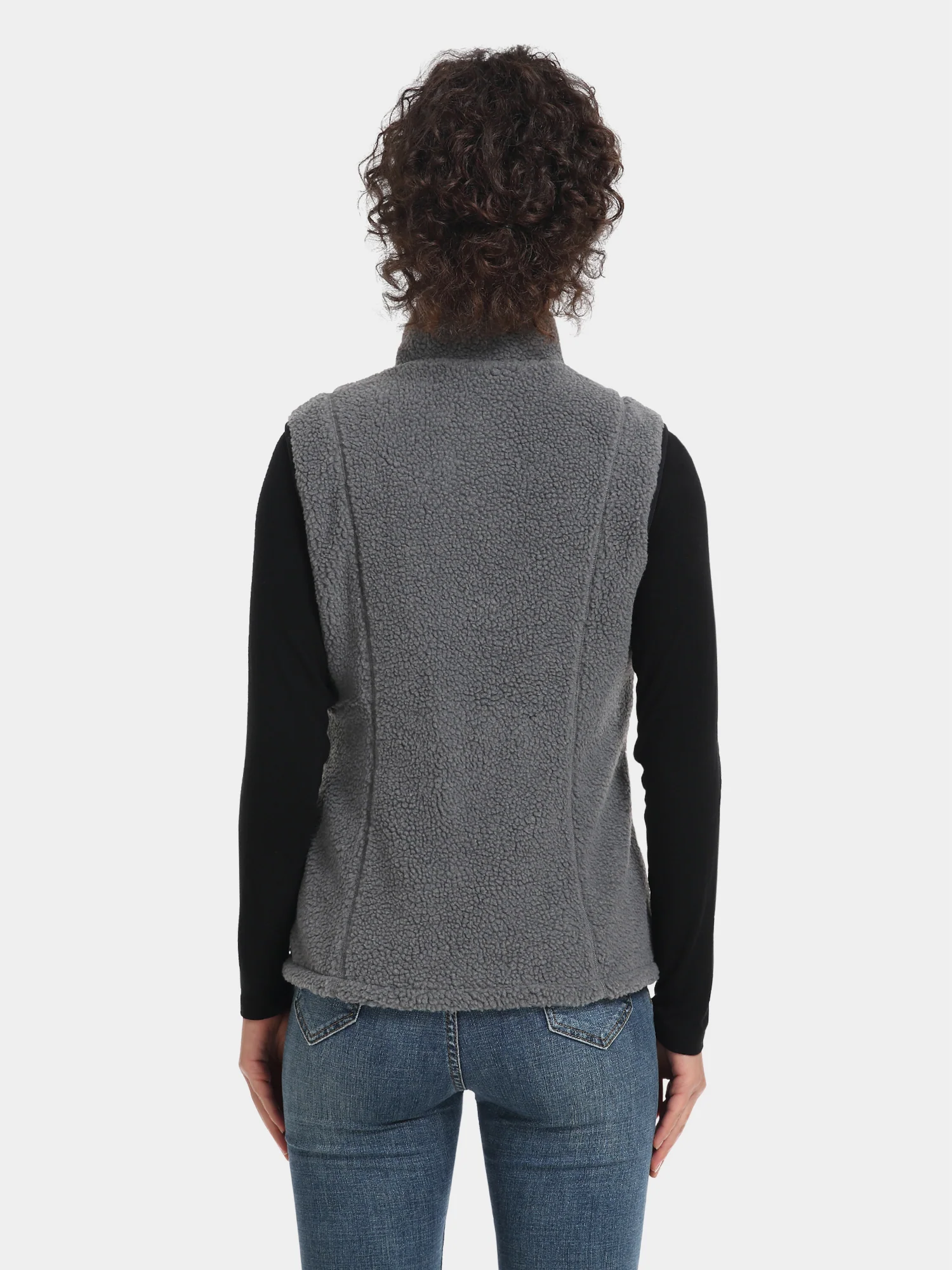 Women's Heated Recycled Fleece Vest - XNAUWBI