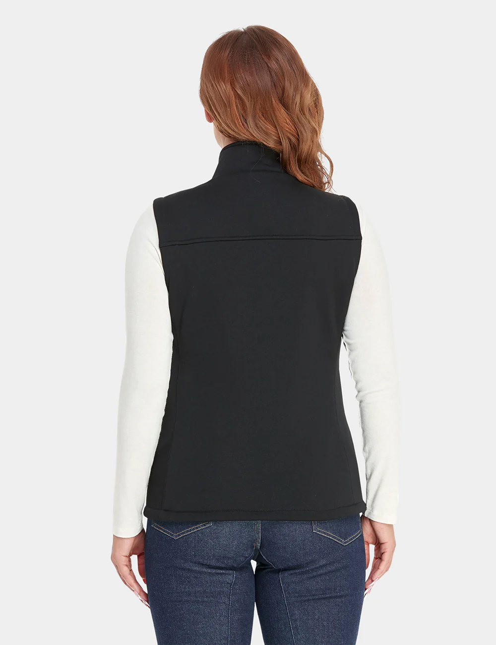Women's Heated Fleece Vest - Black - XNAUWBI