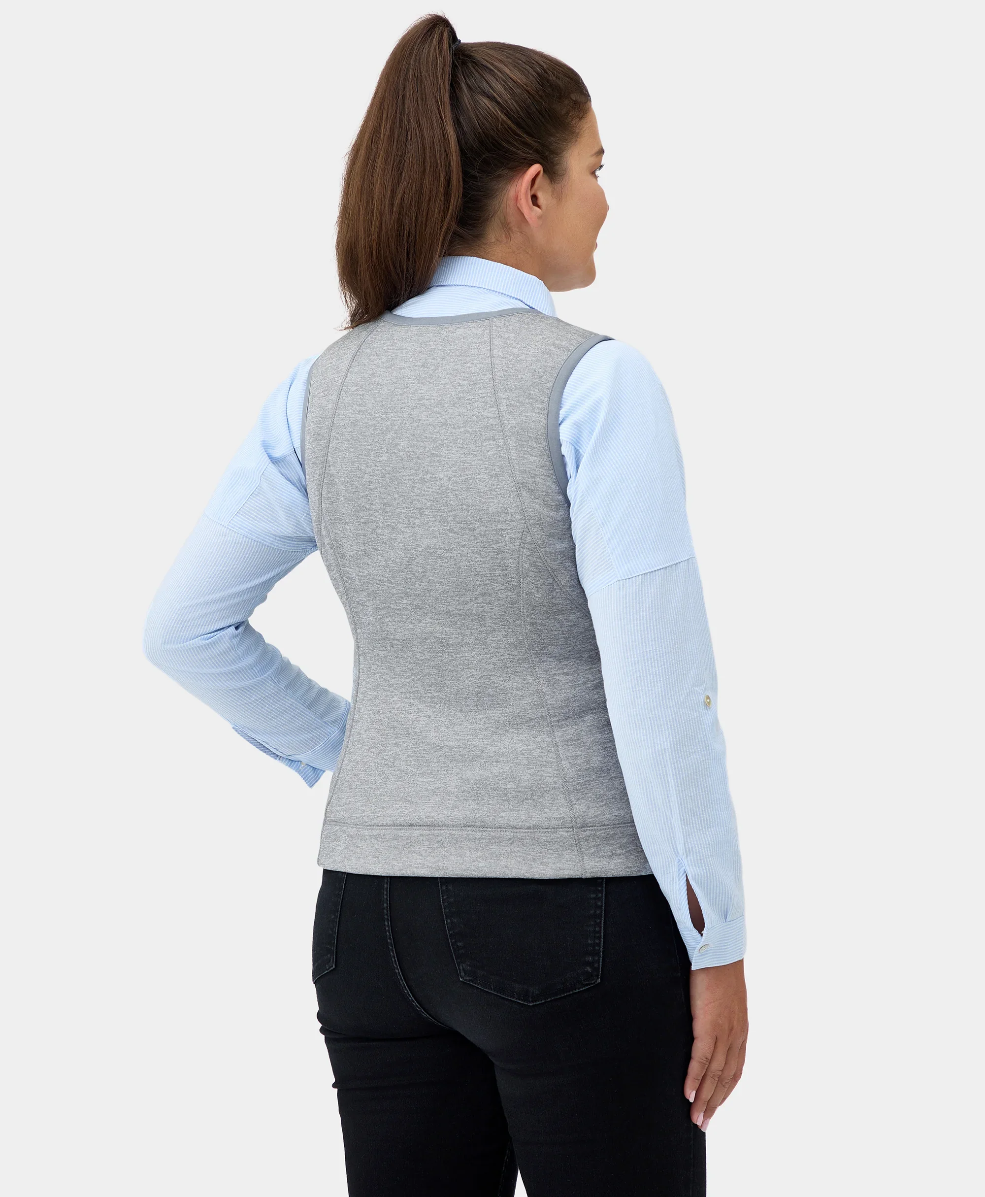 Suzanne Women's Heated Soft Armor Vest - Flecking Gray - XNAUWBI