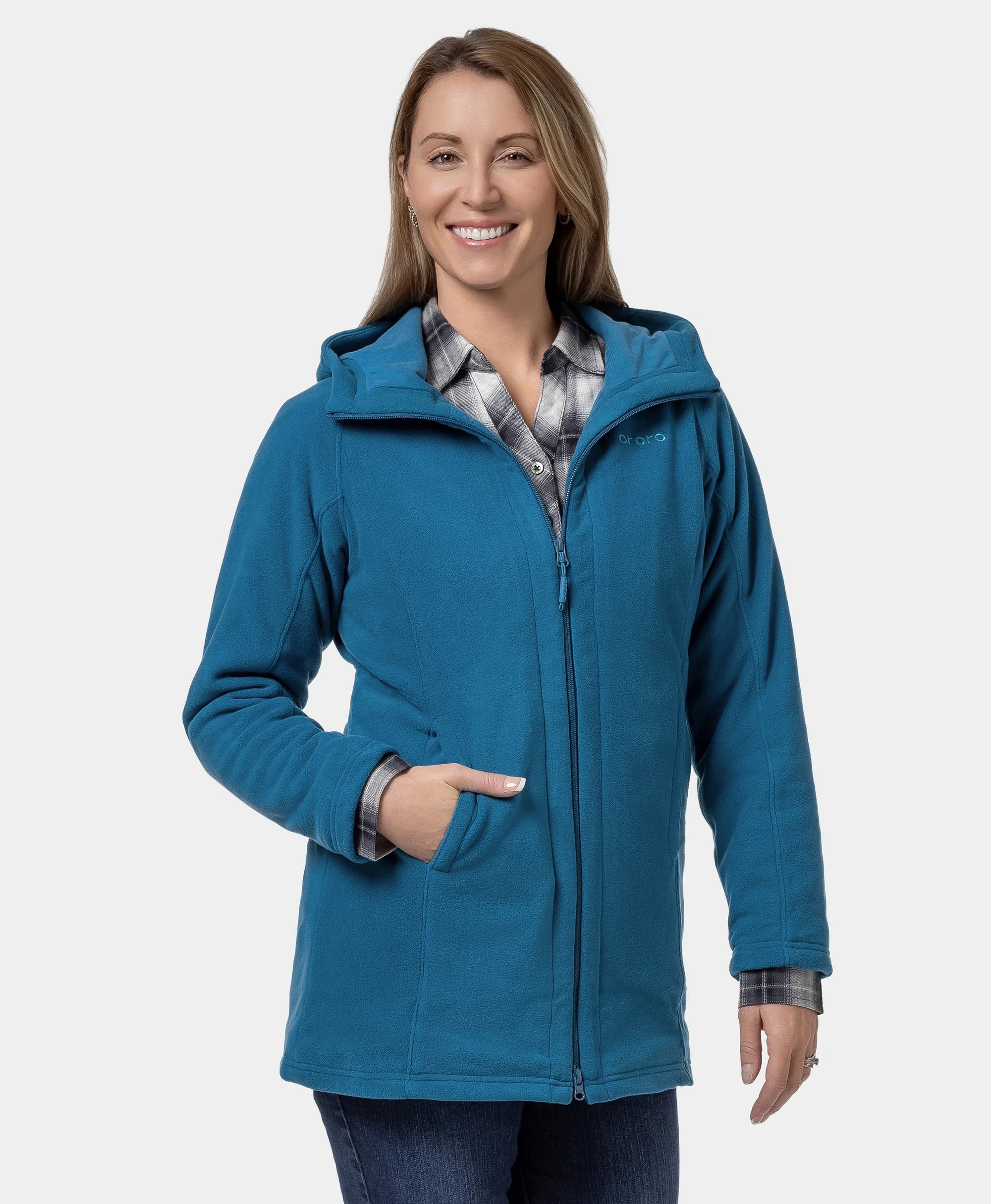 Felicity Women's Heated Fleece Hoodie Jacket - XNAUWBI