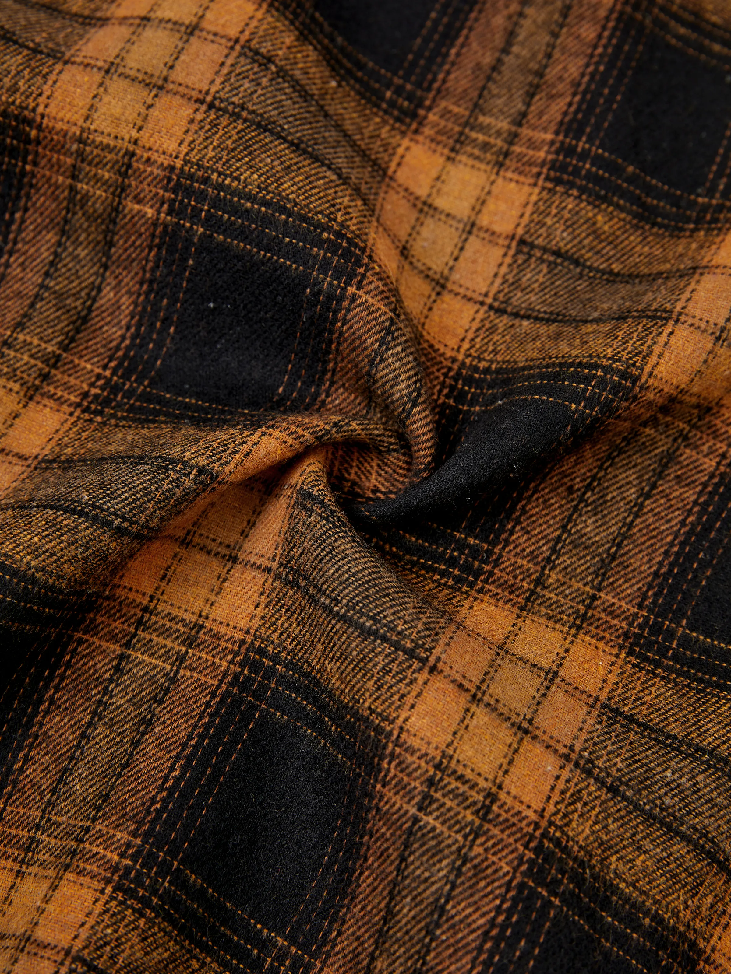 Christmas Family Matching Sets Brown&Black Check Plaid Long-sleeve Botton Dwon Top/Dress/Romper BrownishBlack - XNAUWBI