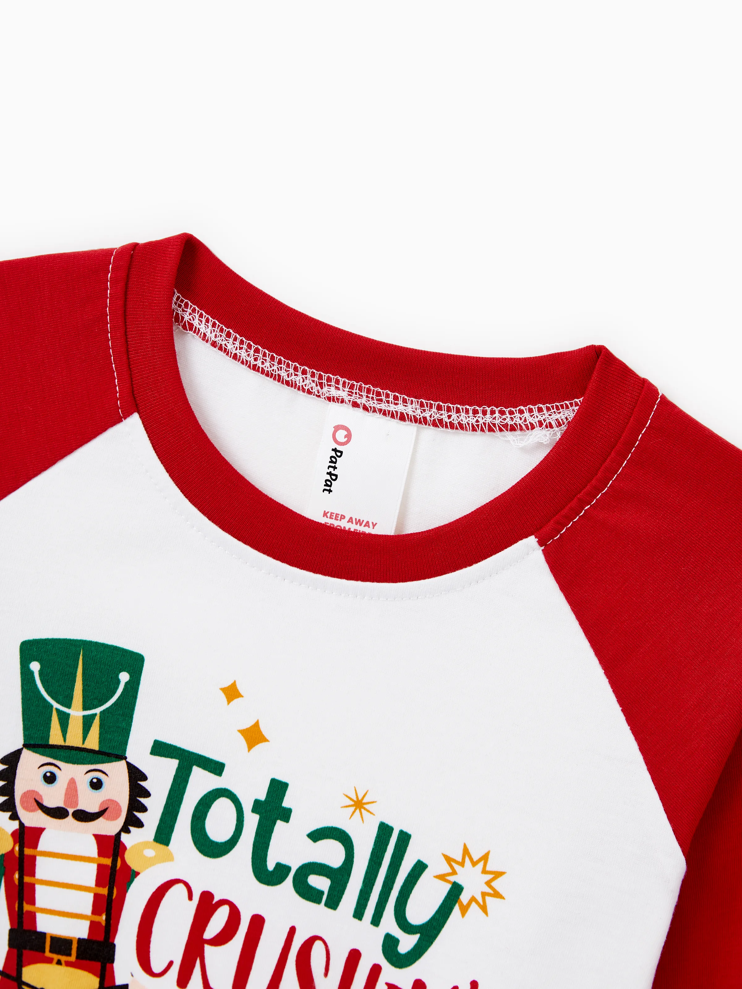 Christmas Matching Family Pajamas Set Nutcracker Print PJS with Christmas Socks Red - XNAUWBI