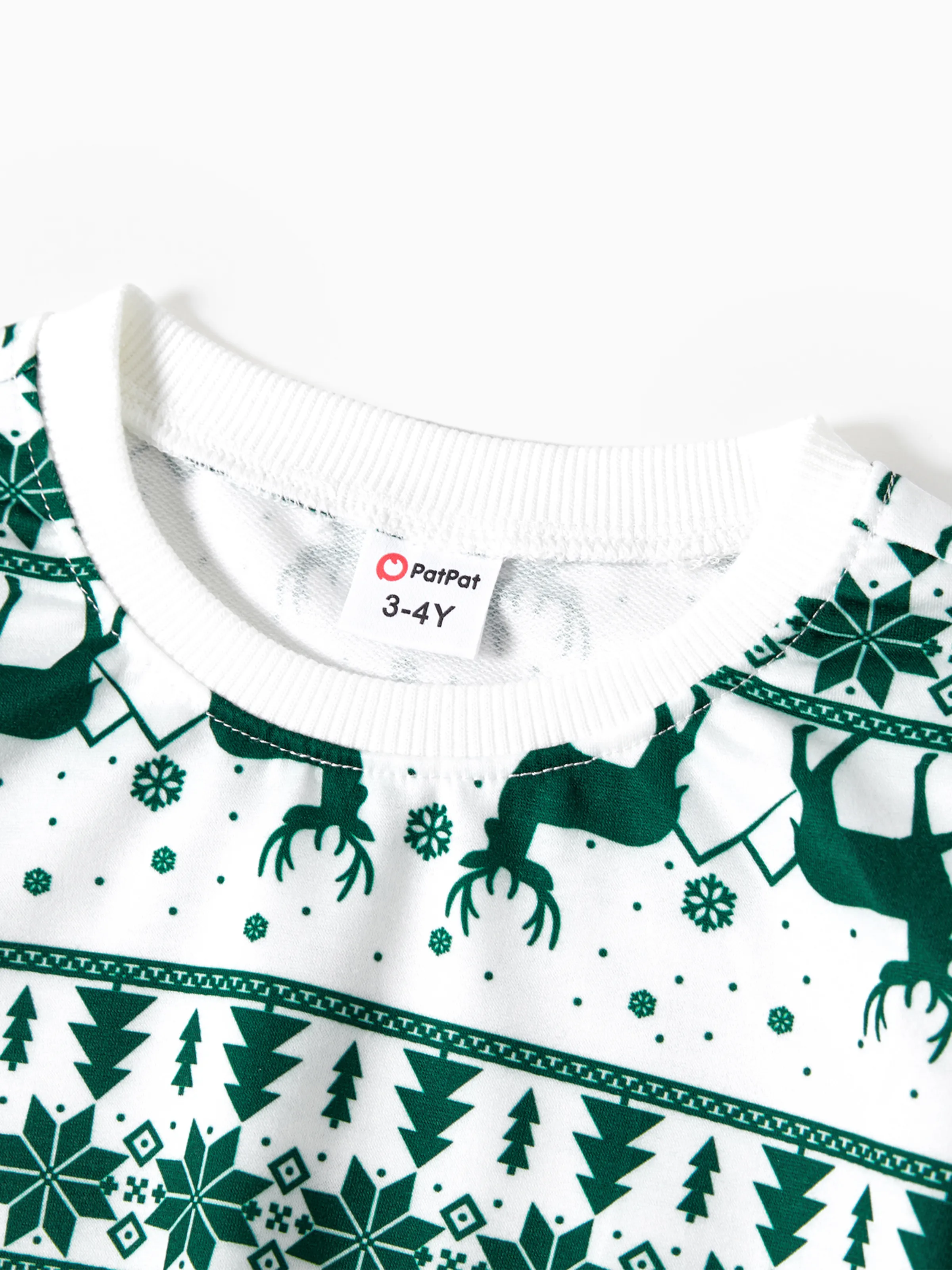 Christmas Family Matching Green Festival Theme Print Tops and Mesh Splicing Dresses Sets Green - XNAUWBI