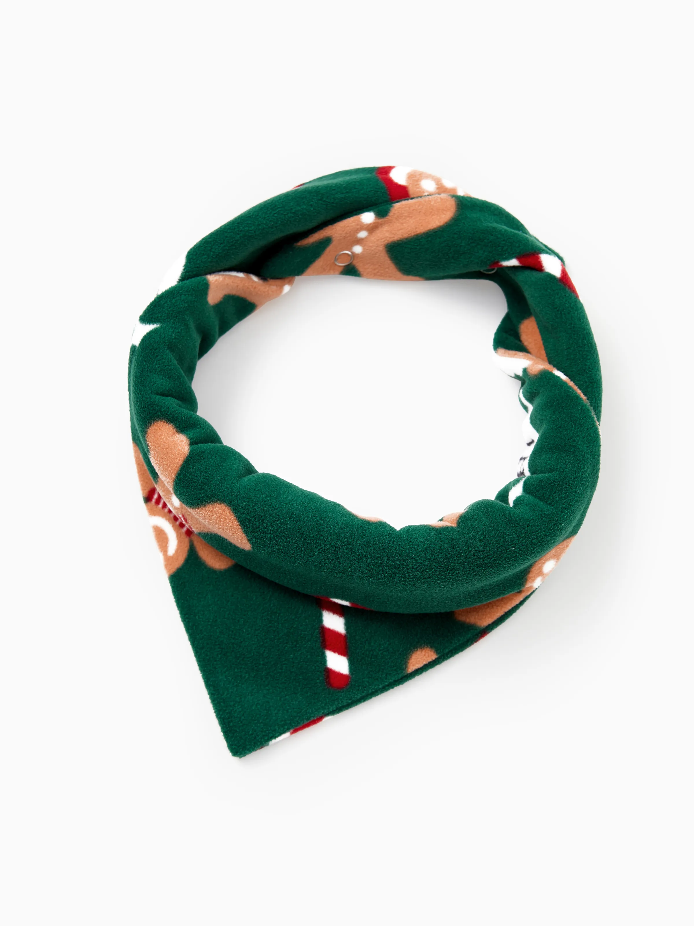 Christmas Pajamas Family Matching Fleece Gingerbread Man Long Sleeves Pajamas Sets with Christmas Socks Dark Green - XNAUWBI