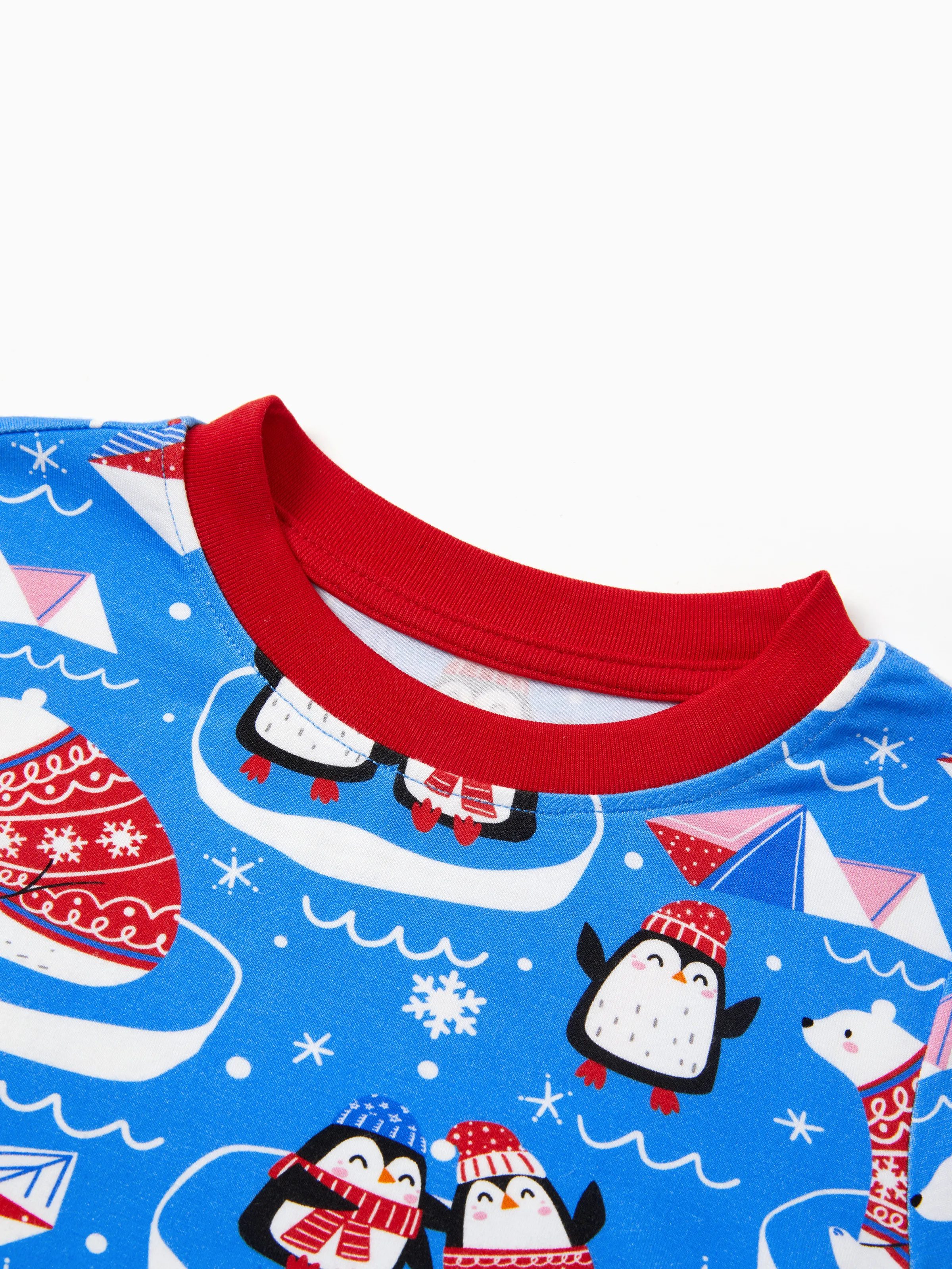 Christmas / Halloween Pajamas 2-piece Bamboo Pajamas Set With Playful Print for Toddler / Kids ( Snug-Fitting) Light Blue - XNAUWBI