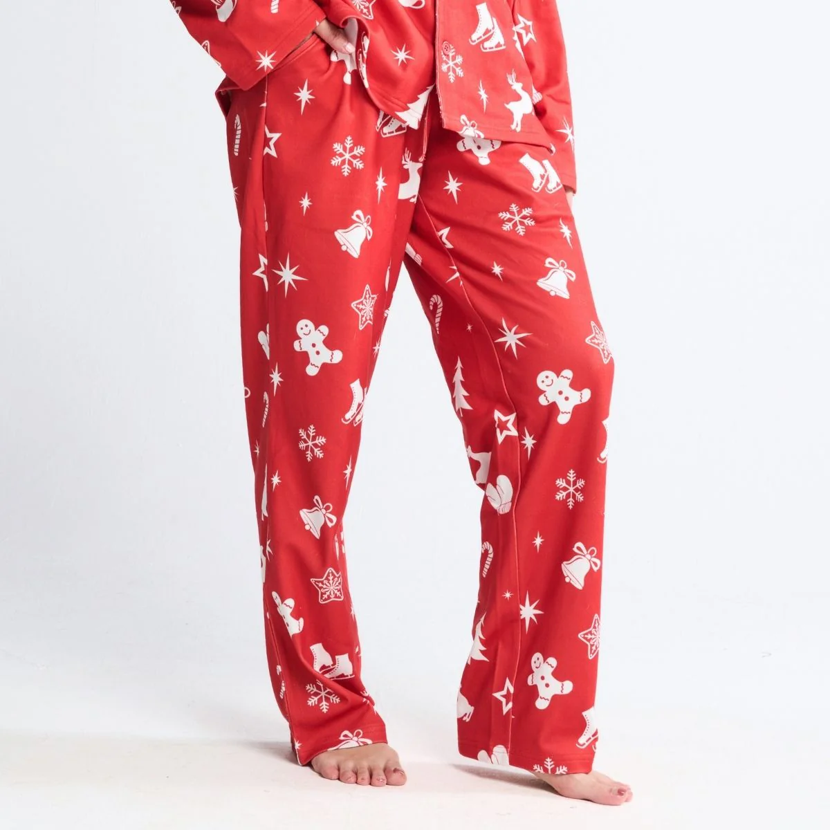 Human Pajama Pants - Red Cheer - XNAUWBI