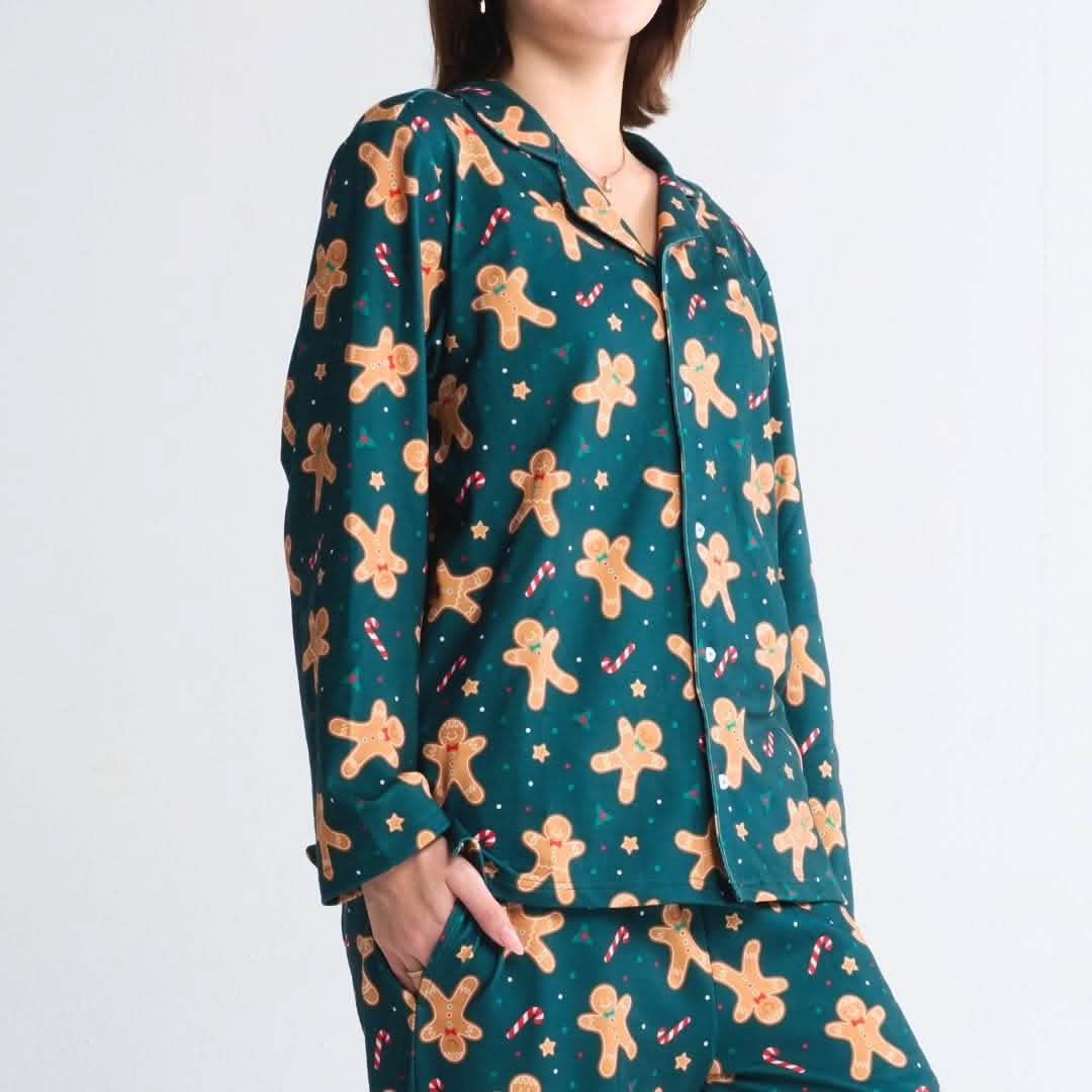 Christmas Pajama Top - Gingerbread Man - XNAUWBI