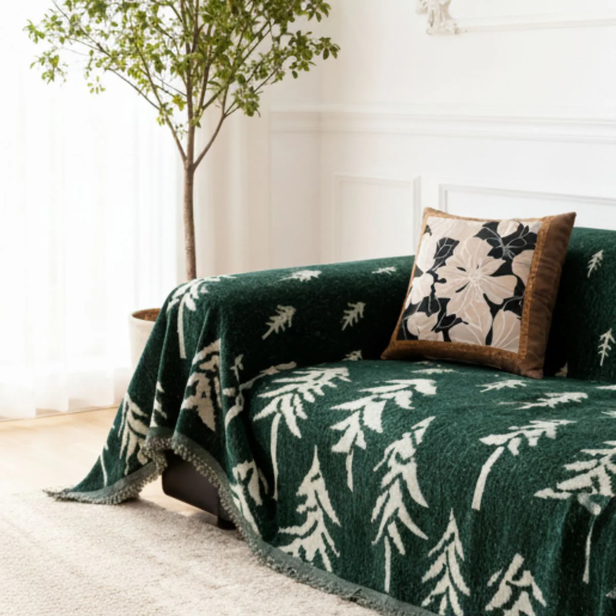 Pet Couch Cover - Pine Trees Green - XNAUWBI