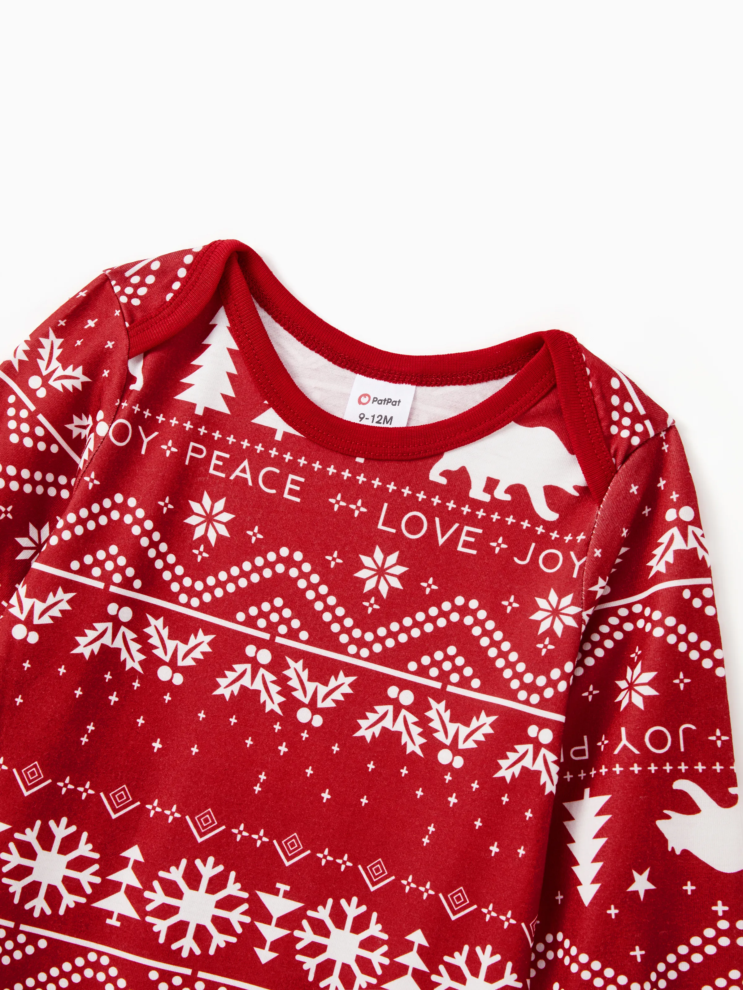 Traditional Christmas Print Family Matching Pajamas Sets with Christmas Socks Red - XNAUWBI