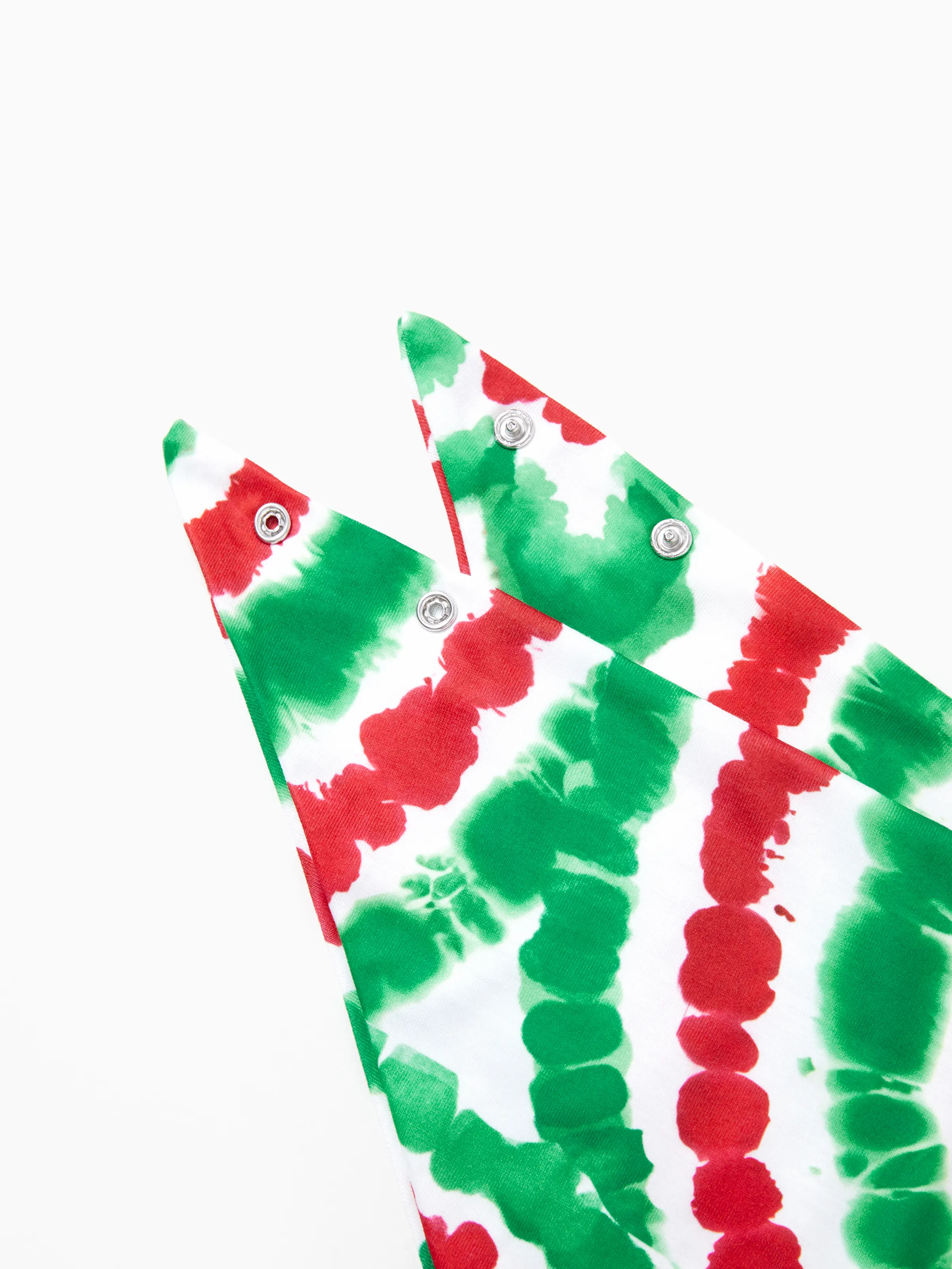 Christmas Family Red&Green Tie-Dye Gingerbread Man Pajamas Sets with Christmas Socks MultiColour - XNAUWBI