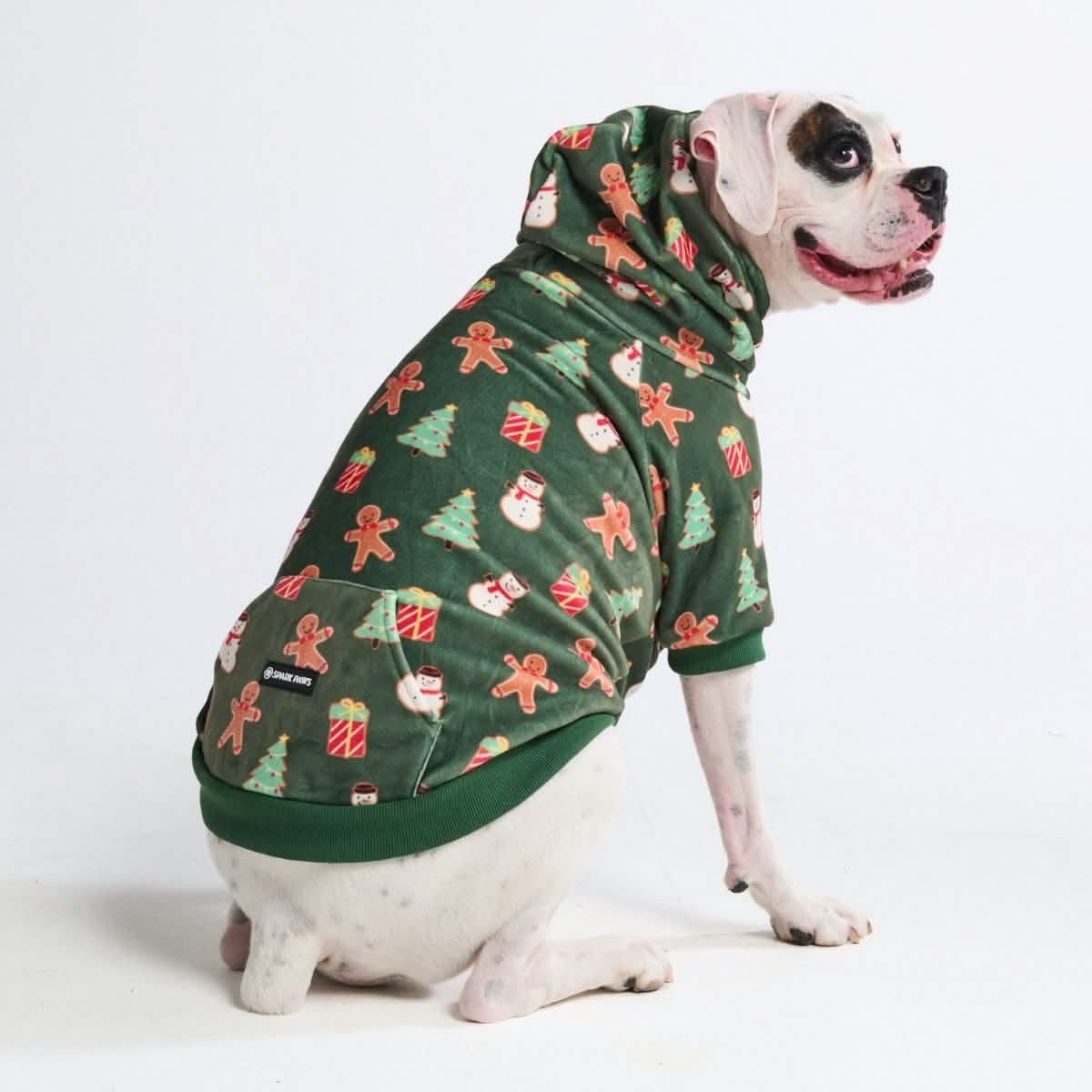 Christmas Dog Hoodie - Gingerbread - XNAUWBI