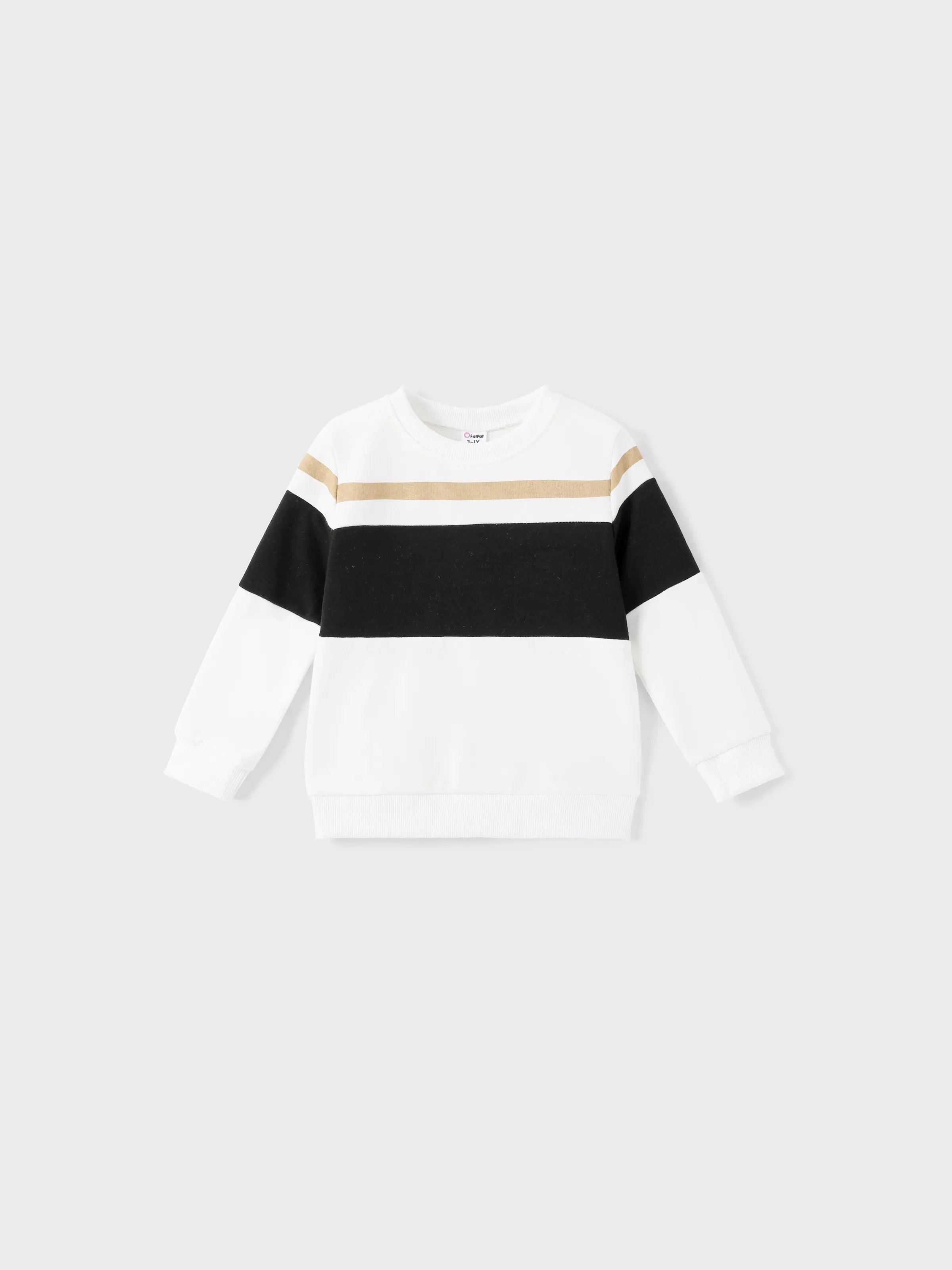 Family Matching Black-Almond Mesh Skirt and Classic Round Neck Long Sleeve Tops Sets Black - XNAUWBI