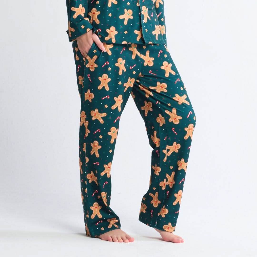 Christmas Pajama Pants - Gingerbread Man - XNAUWBI