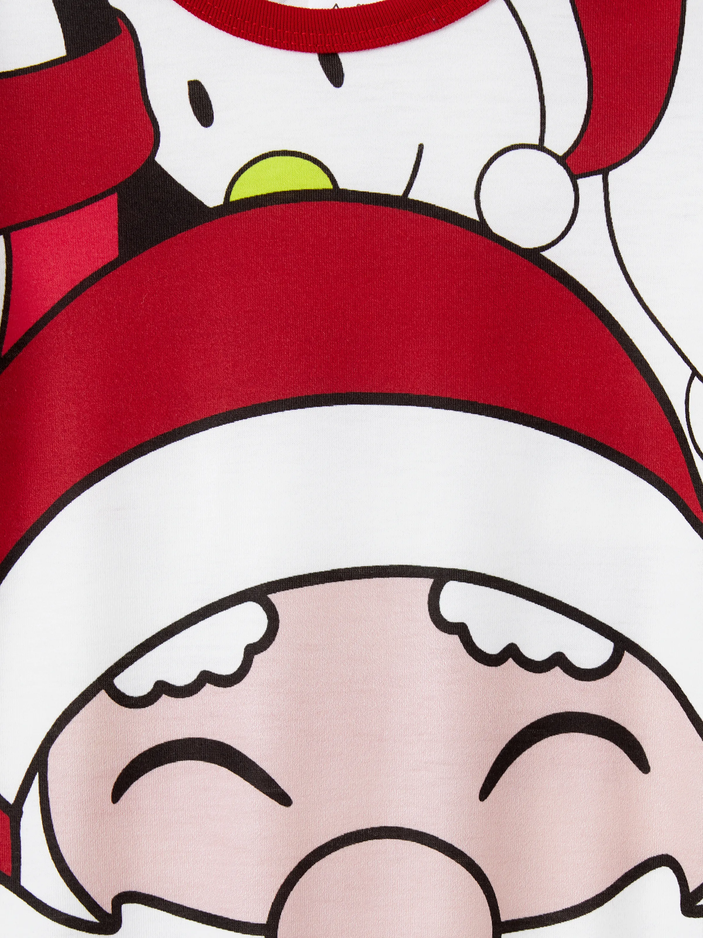 Christmas Santa and Snowman Print Family Matching Short-sleeve Tops and Shorts Pajamas Sets White - XNAUWBI