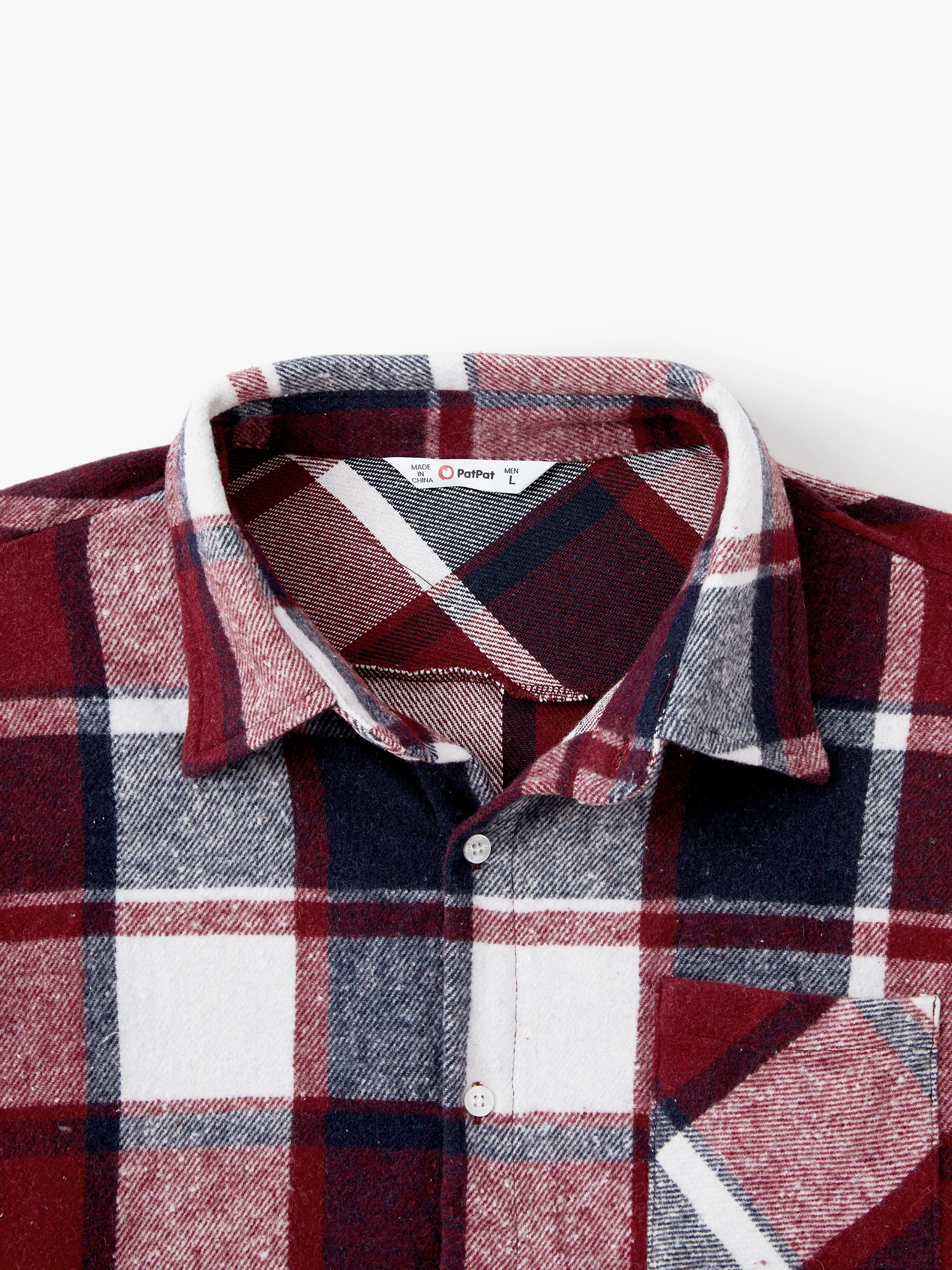 Family Matching Casual Long Sleeve Plaid Design Shirts and Knit Splicing Belted Dresses Sets WineRed - XNAUWBI