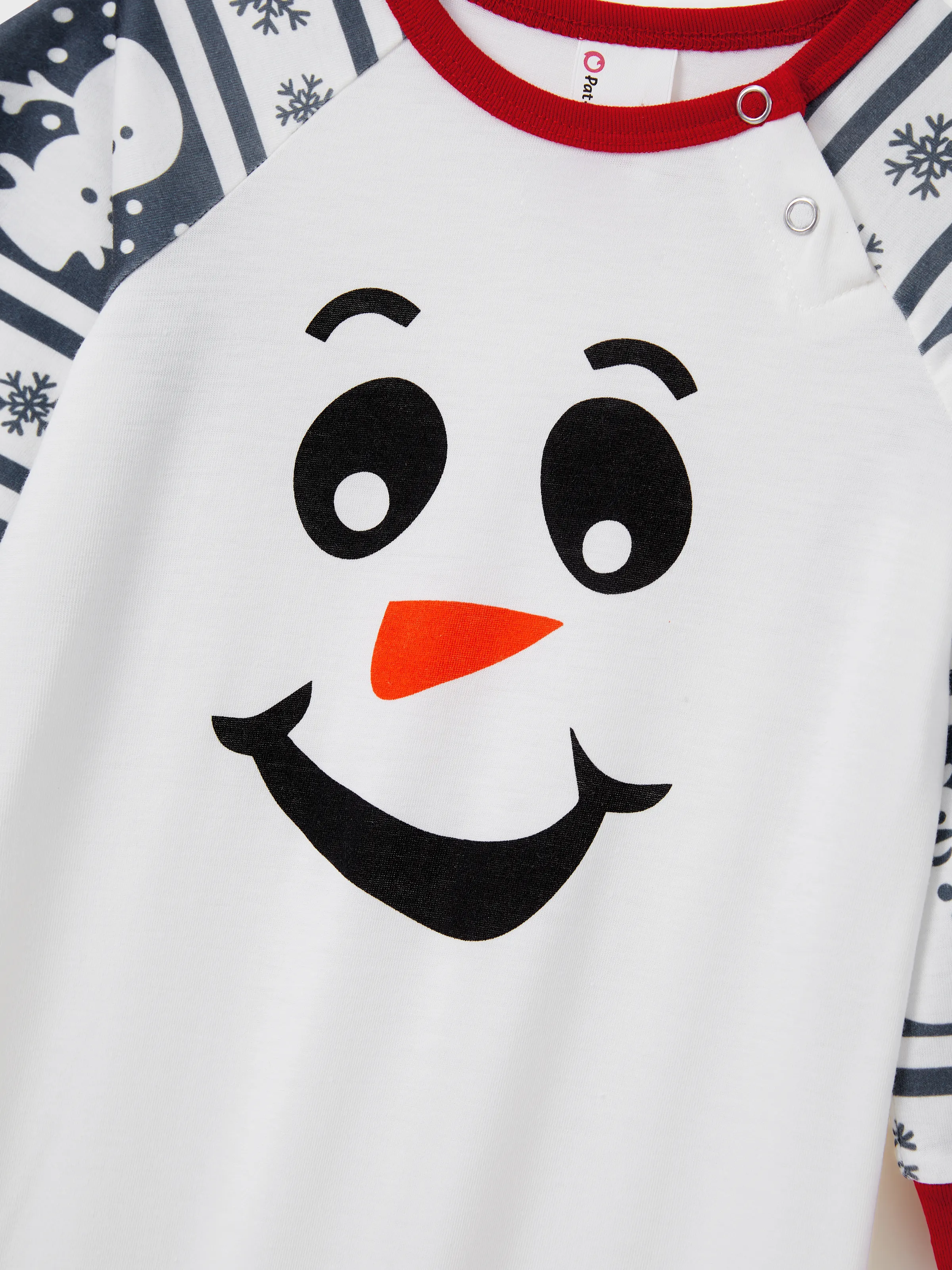 Matching Christmas Pajamas Family Snowman Pattern Long Sleeves PJs Sets Christmas Socks Dark Grey - XNAUWBI