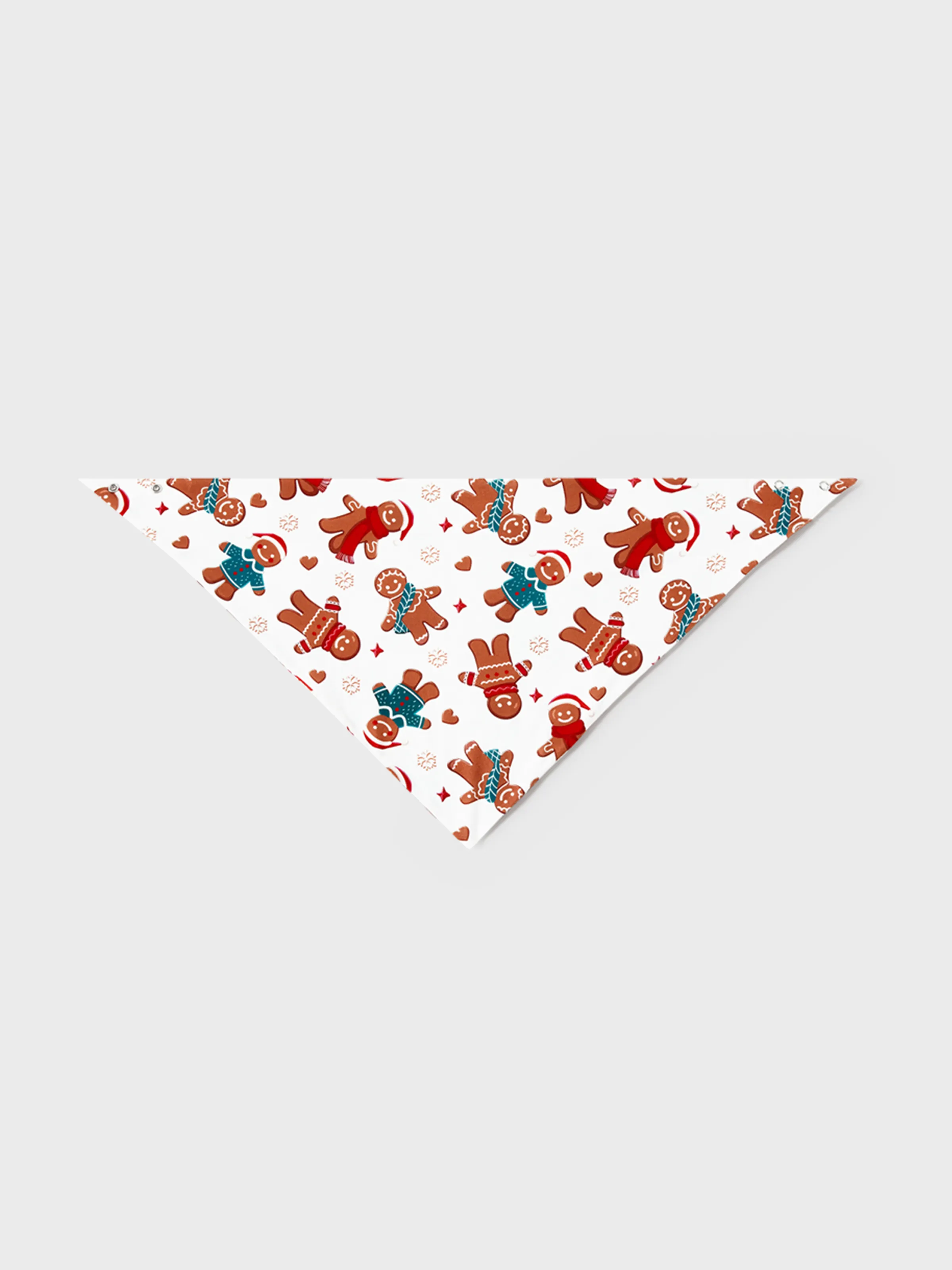 Christmas Family Matching Cartoon Gingerbread Man Allover Print Pajamas Sets with Christmas Socks White - XNAUWBI