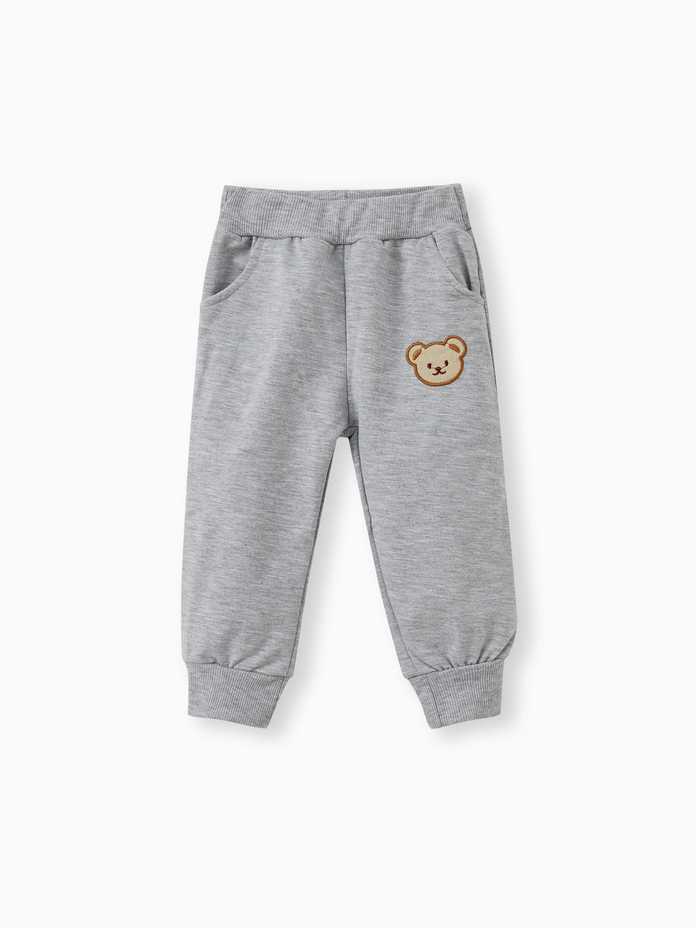 Baby/Toddler Girl/Boy Clothes 2pcs Bear Style Sweatshirt and Pants Set Grey - XNAUWBI