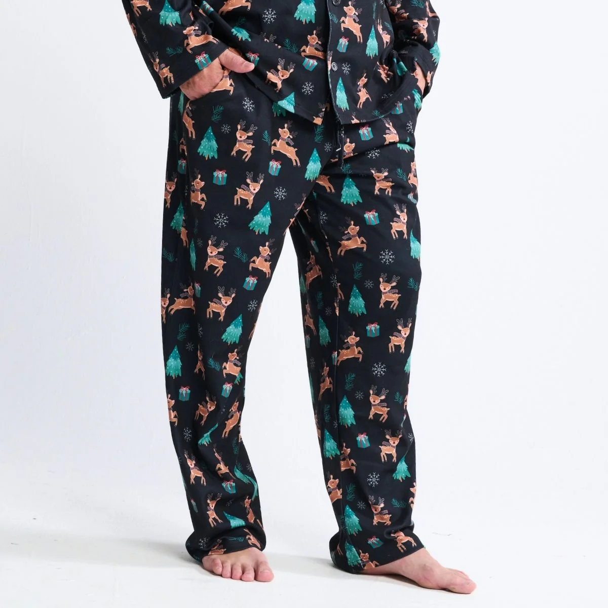 Human Pajama Pants - Reindeers - XNAUWBI