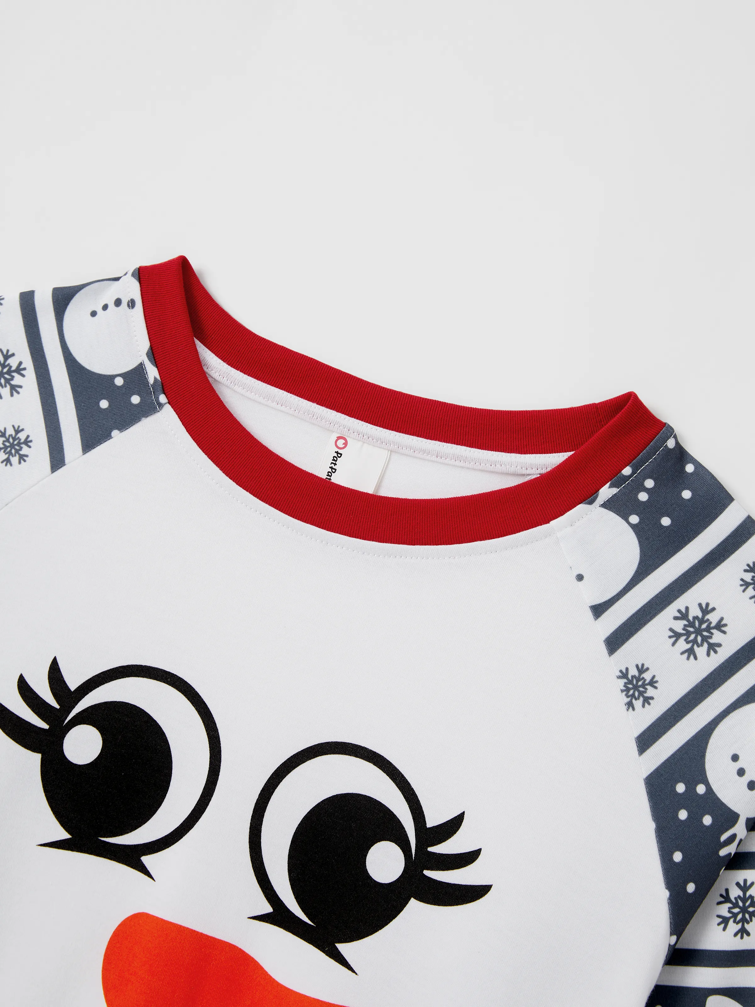 Matching Christmas Pajamas Family Snowman Pattern Long Sleeves PJs Sets Christmas Socks Dark Grey - XNAUWBI