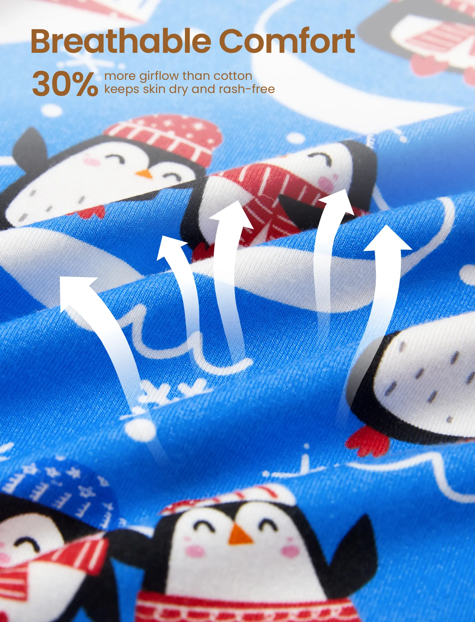 Christmas / Halloween Pajamas 2-piece Bamboo Pajamas Set With Playful Print for Toddler / Kids ( Snug-Fitting) Light Blue - XNAUWBI