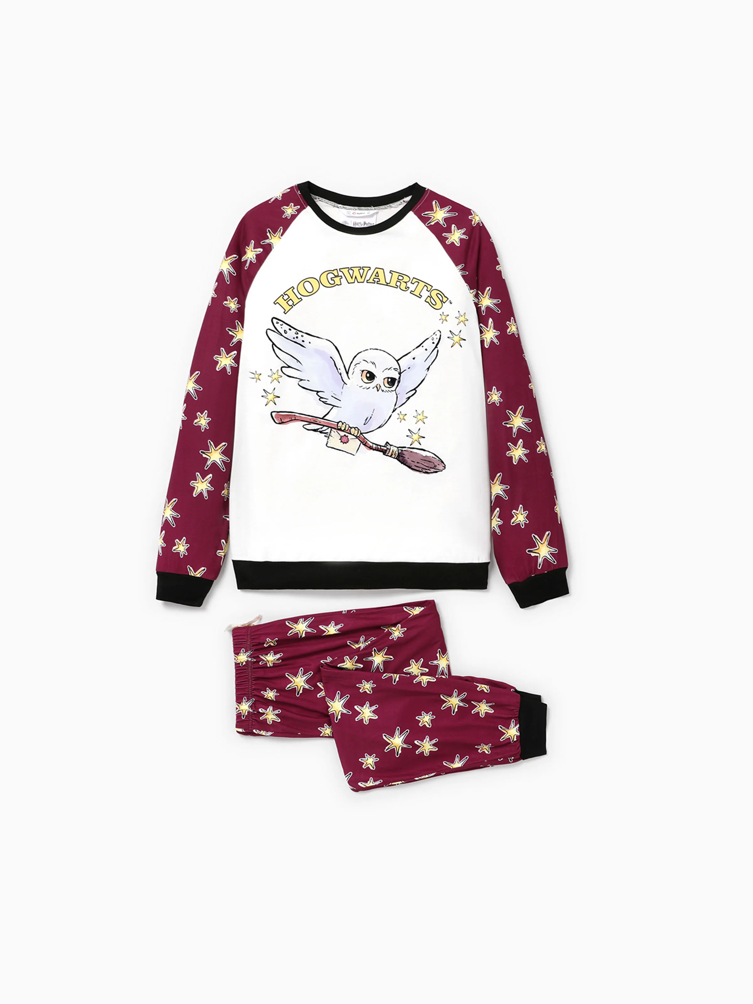 Harry Potter Christmas Family Matching Hedwig Print Pajamas Sets with Christmas Socks - XNAUWBI