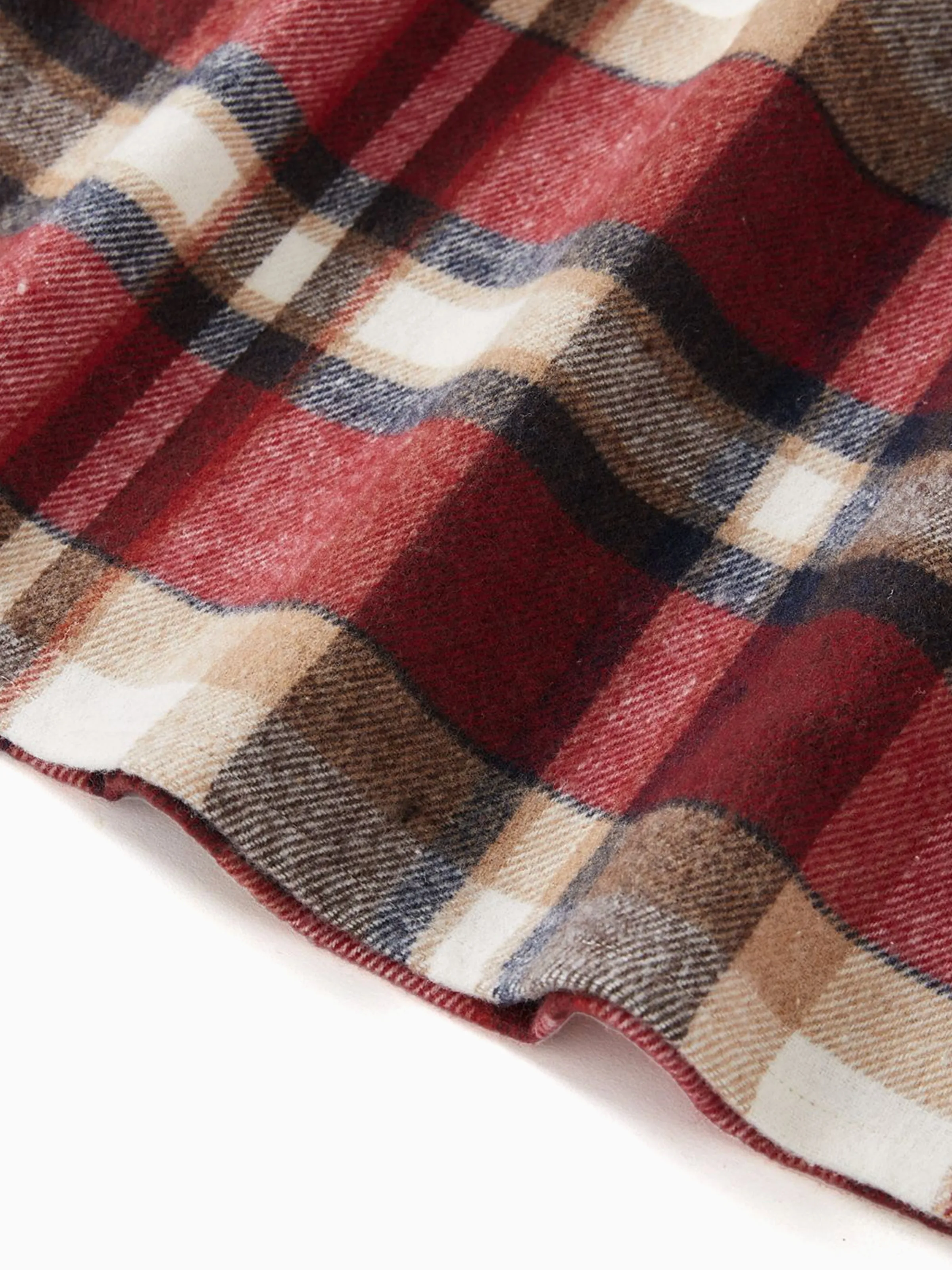 Family Matching Solid Ribbed Spliced Plaid Belted Dresses and Long-sleeve Button Up Shirts Sets MAROON - XNAUWBI